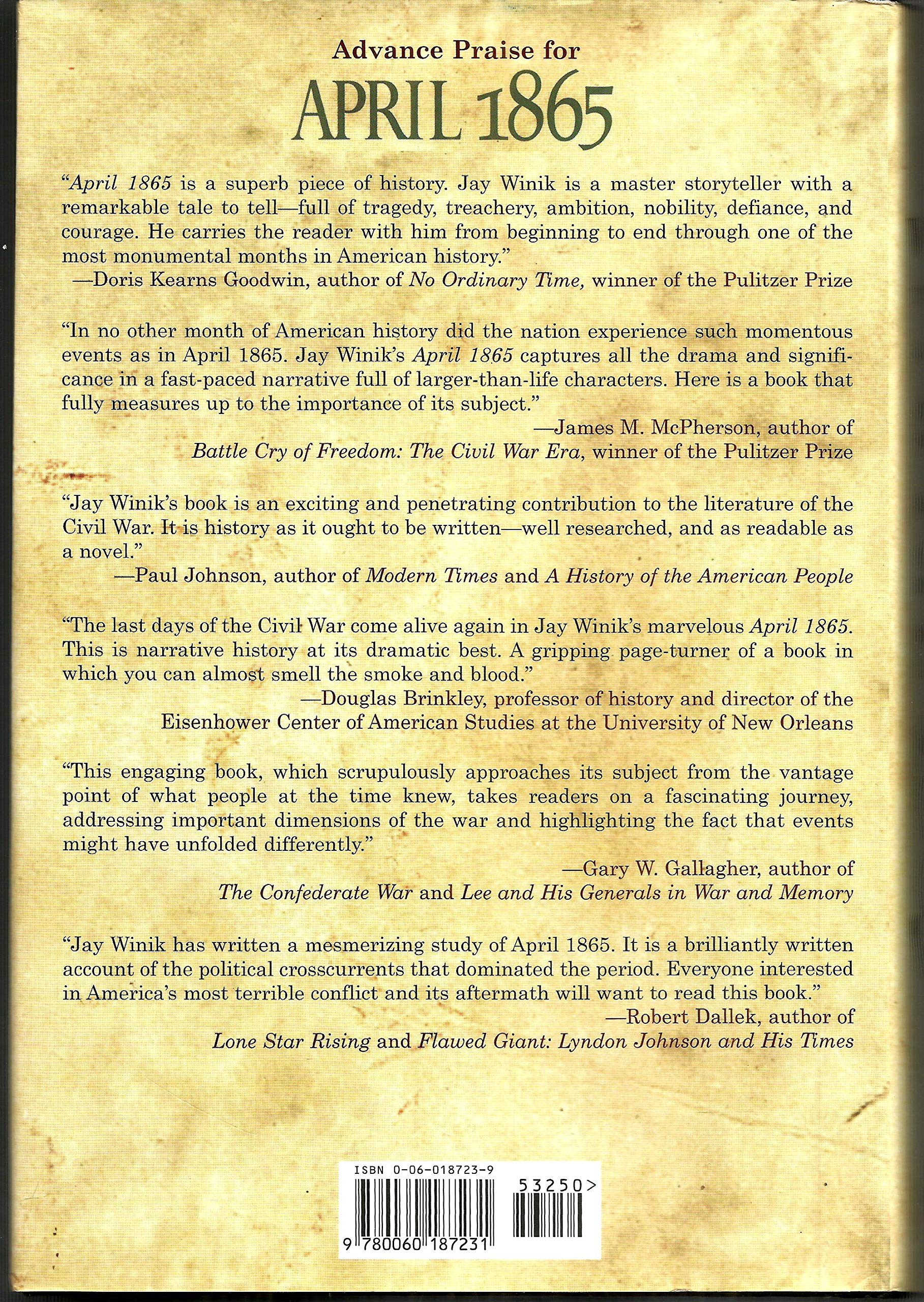 April 1865: The Month That Saved America used book depot