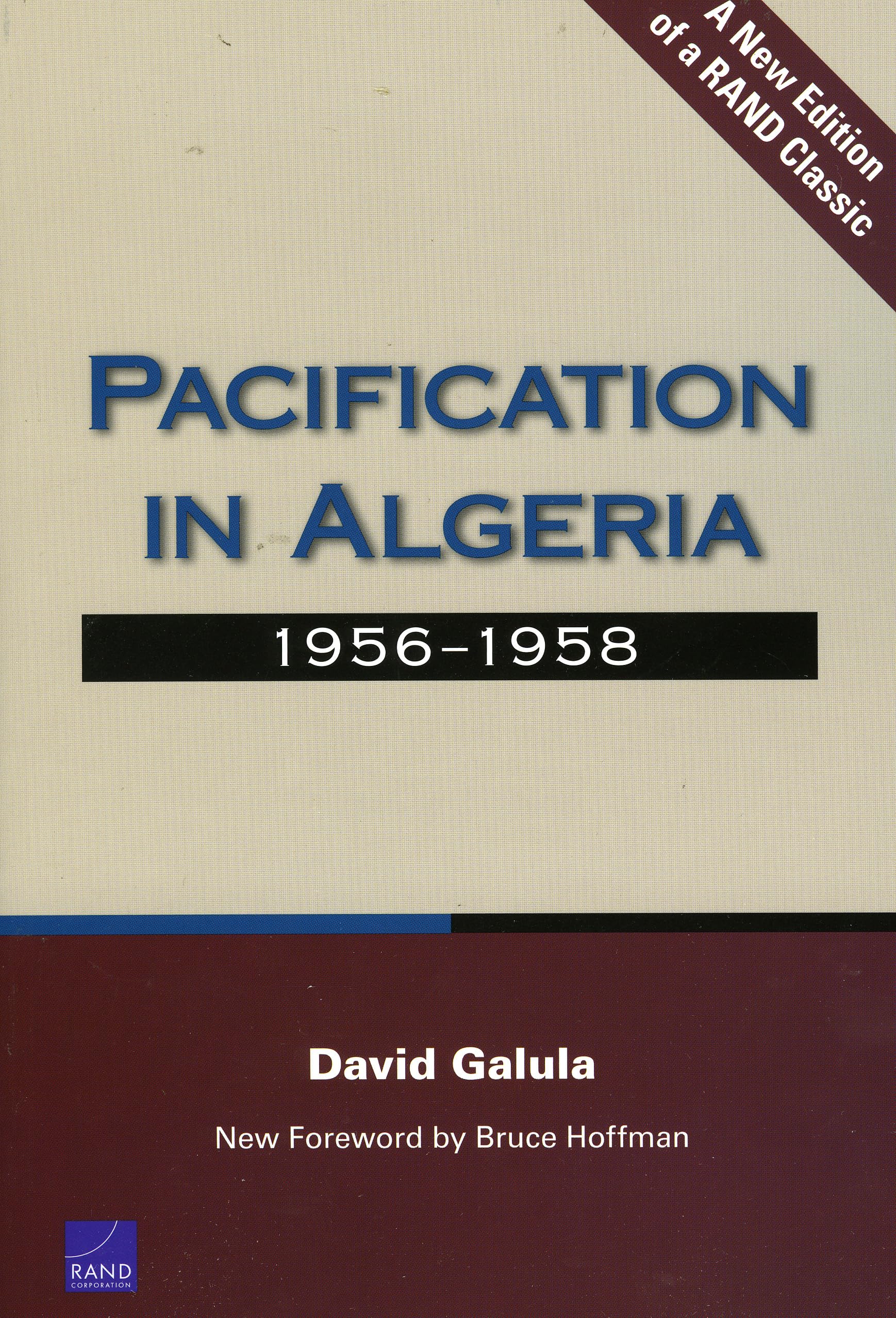 Pacification in Algeria, 1956-1958 used book depot