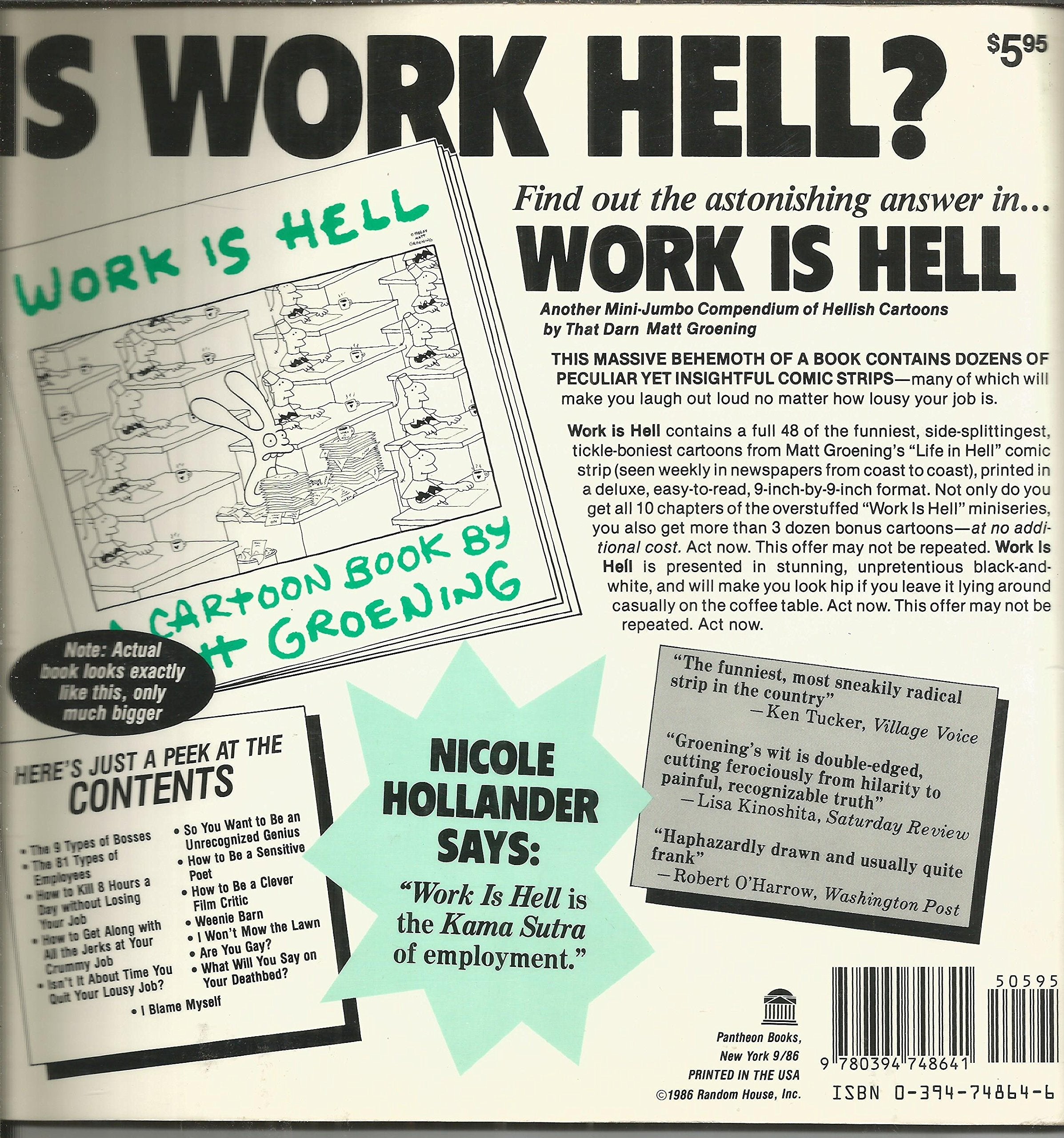 Work Is Hell used book depot