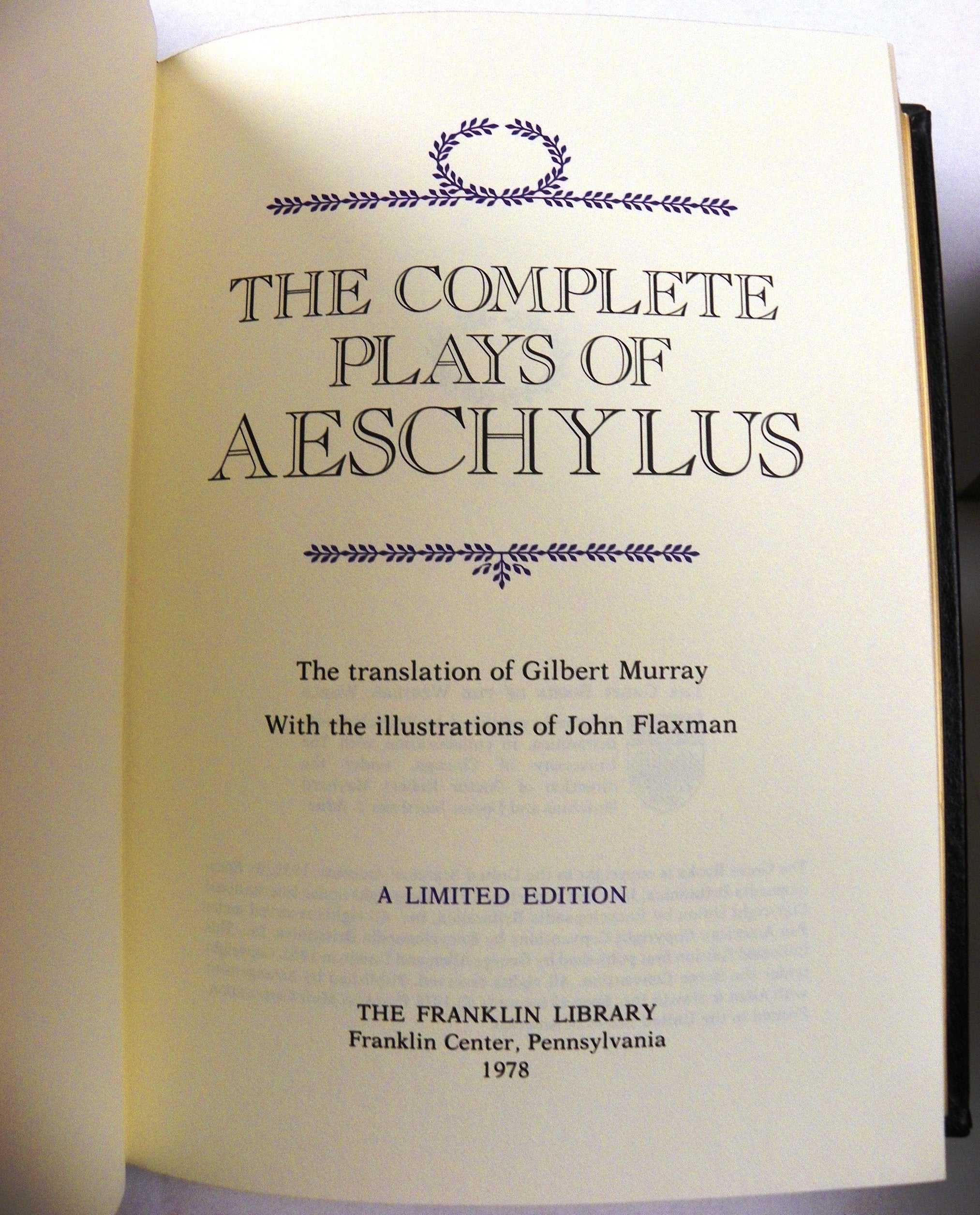 Aeschylus Complete Plays used book depot