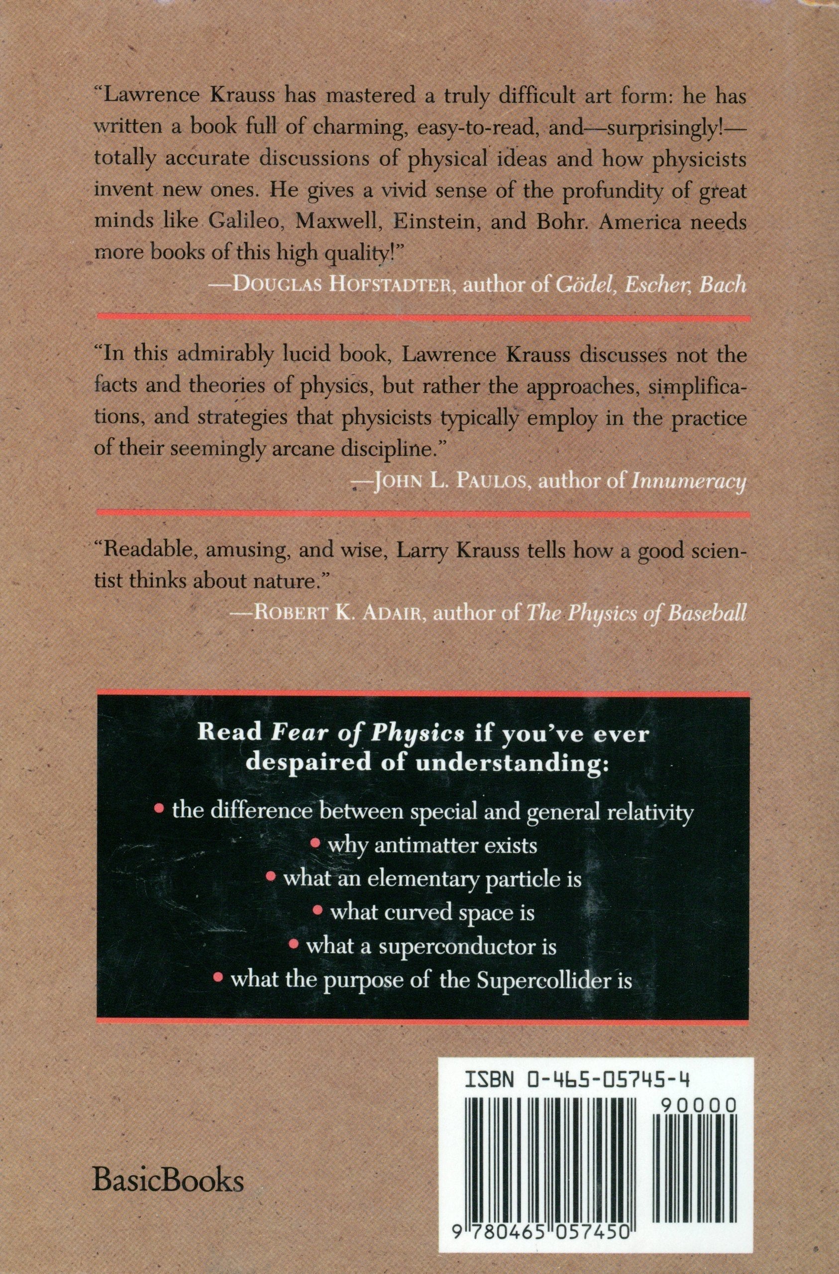 Fear Of Physics: A Guide For The Perplexed used book depot
