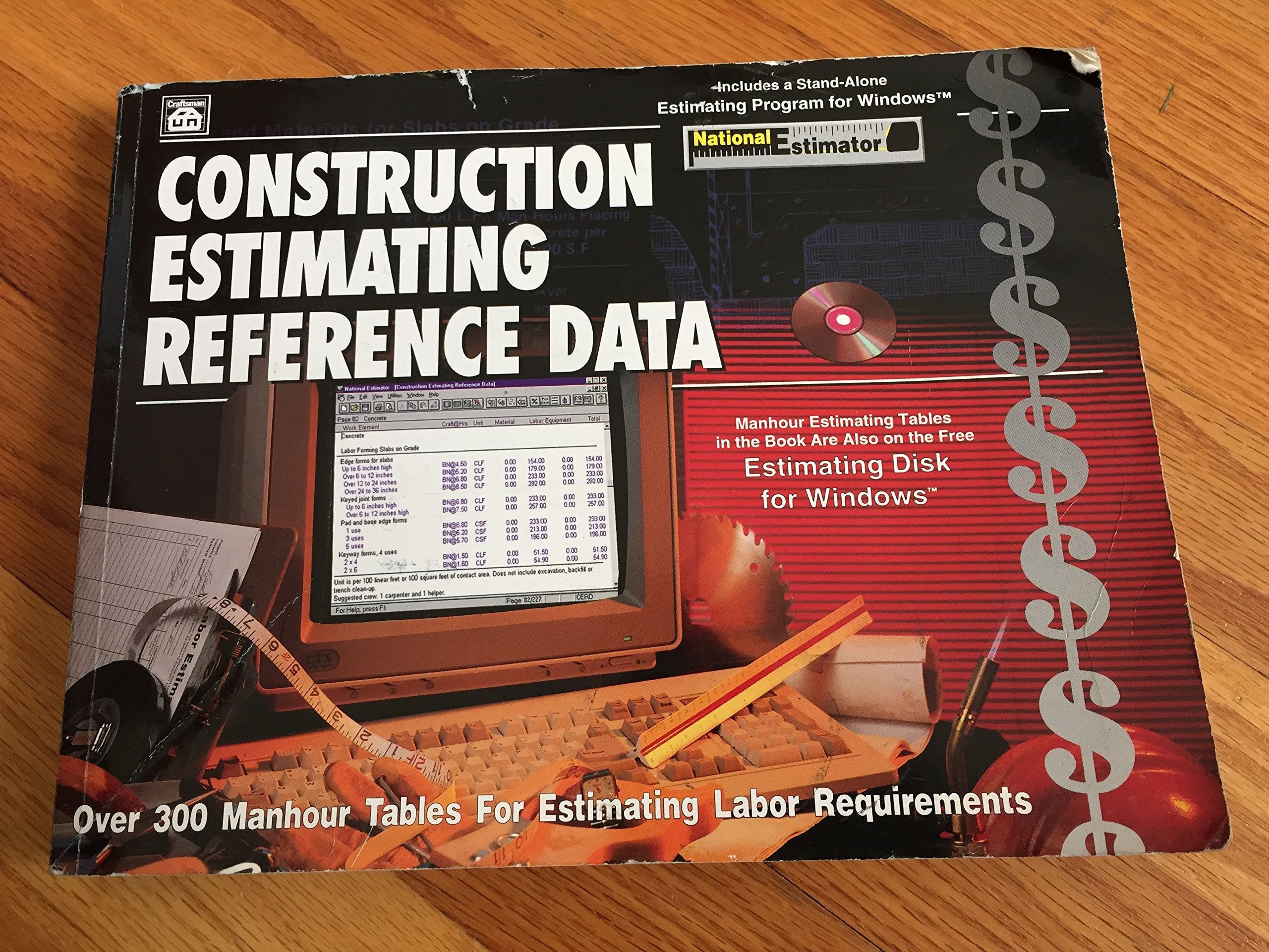 Construction Estimating Reference Data/Book and Disk used book depot