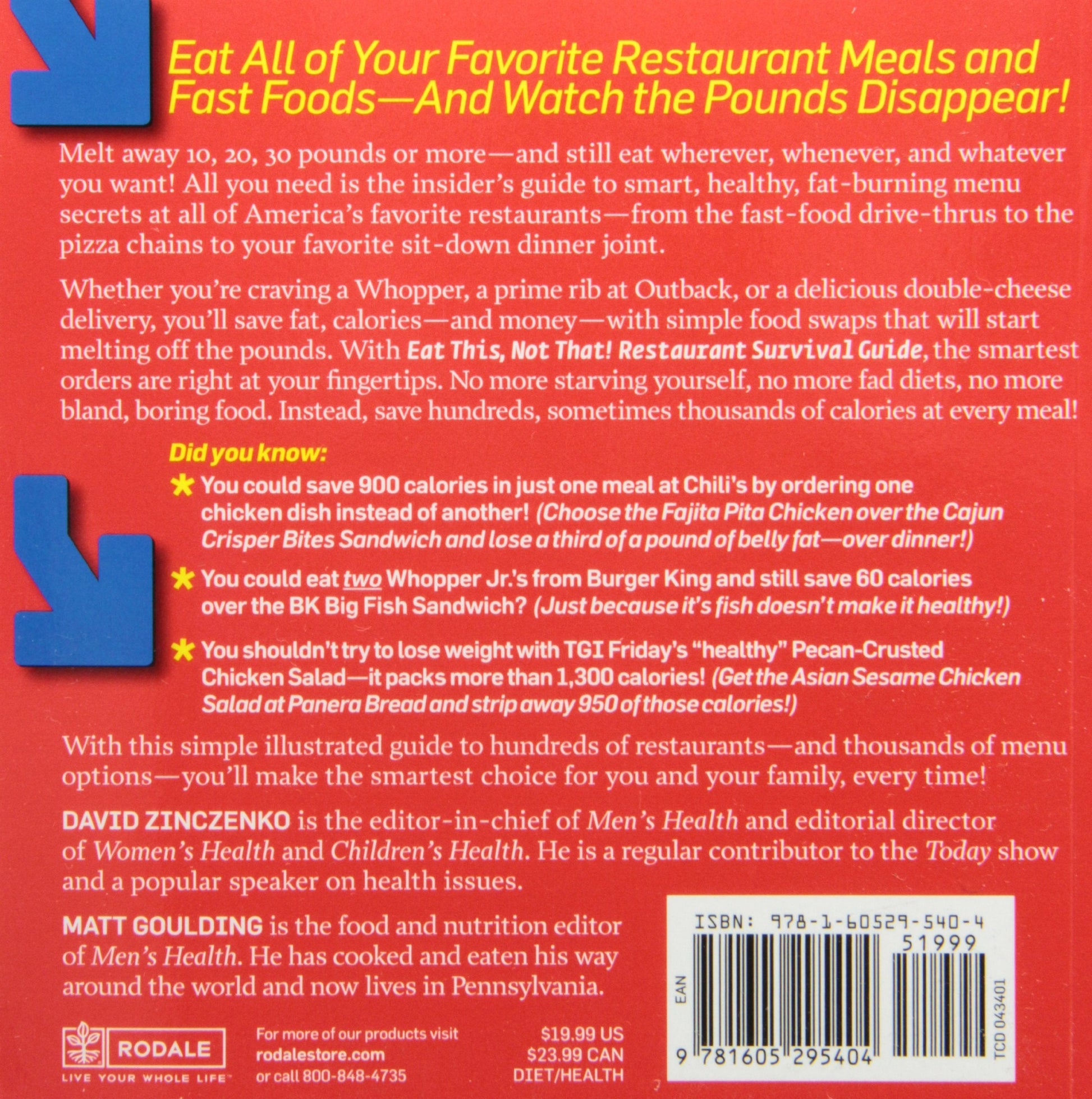 Eat This Not That! Restaurant Survival Guide: The No-Diet Weight Loss Solution used book depot