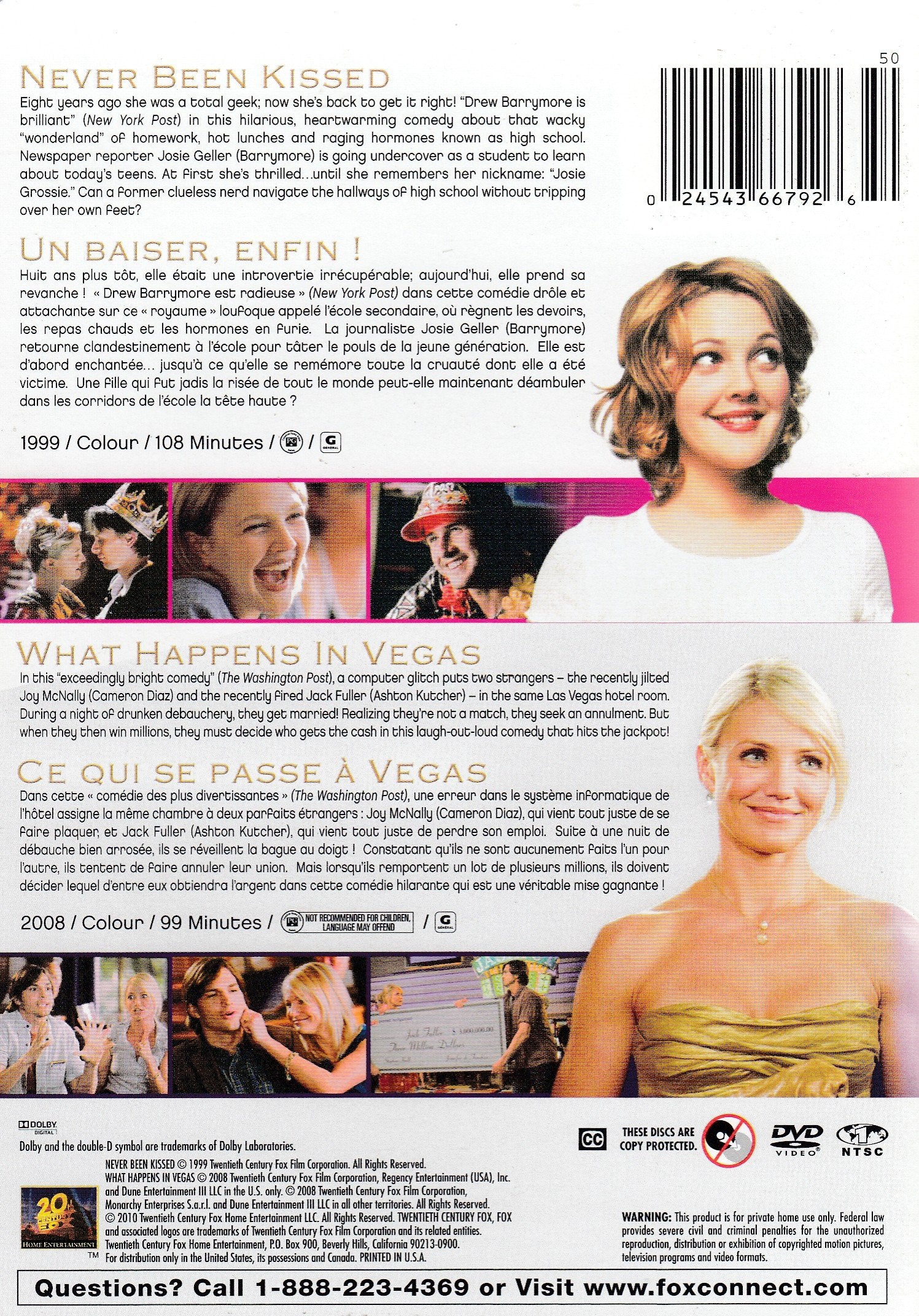 Never Been Kissed / What Happens in Vegas used book depot