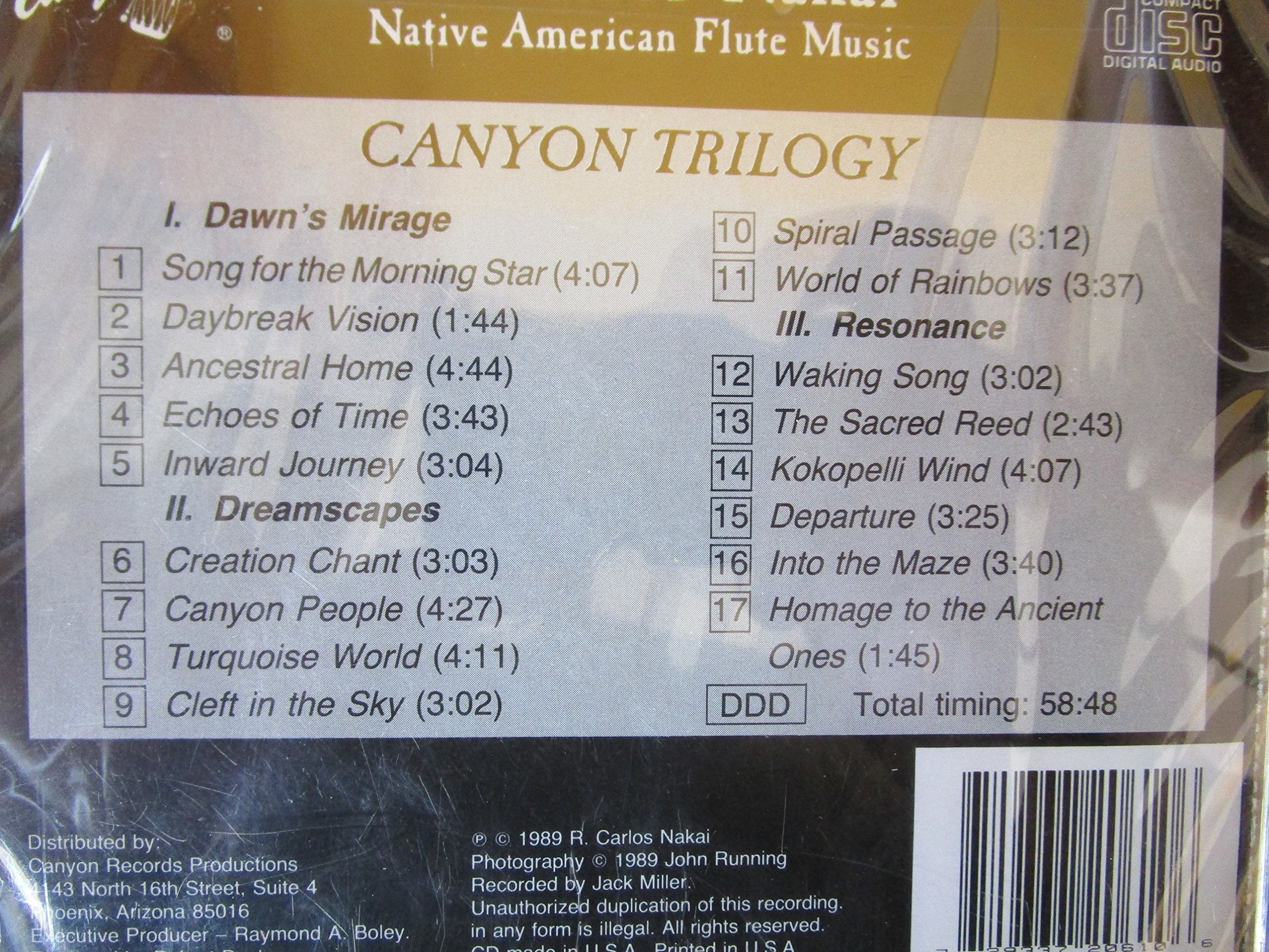 Canyon Trilogy: Native American Flute Music used book depot