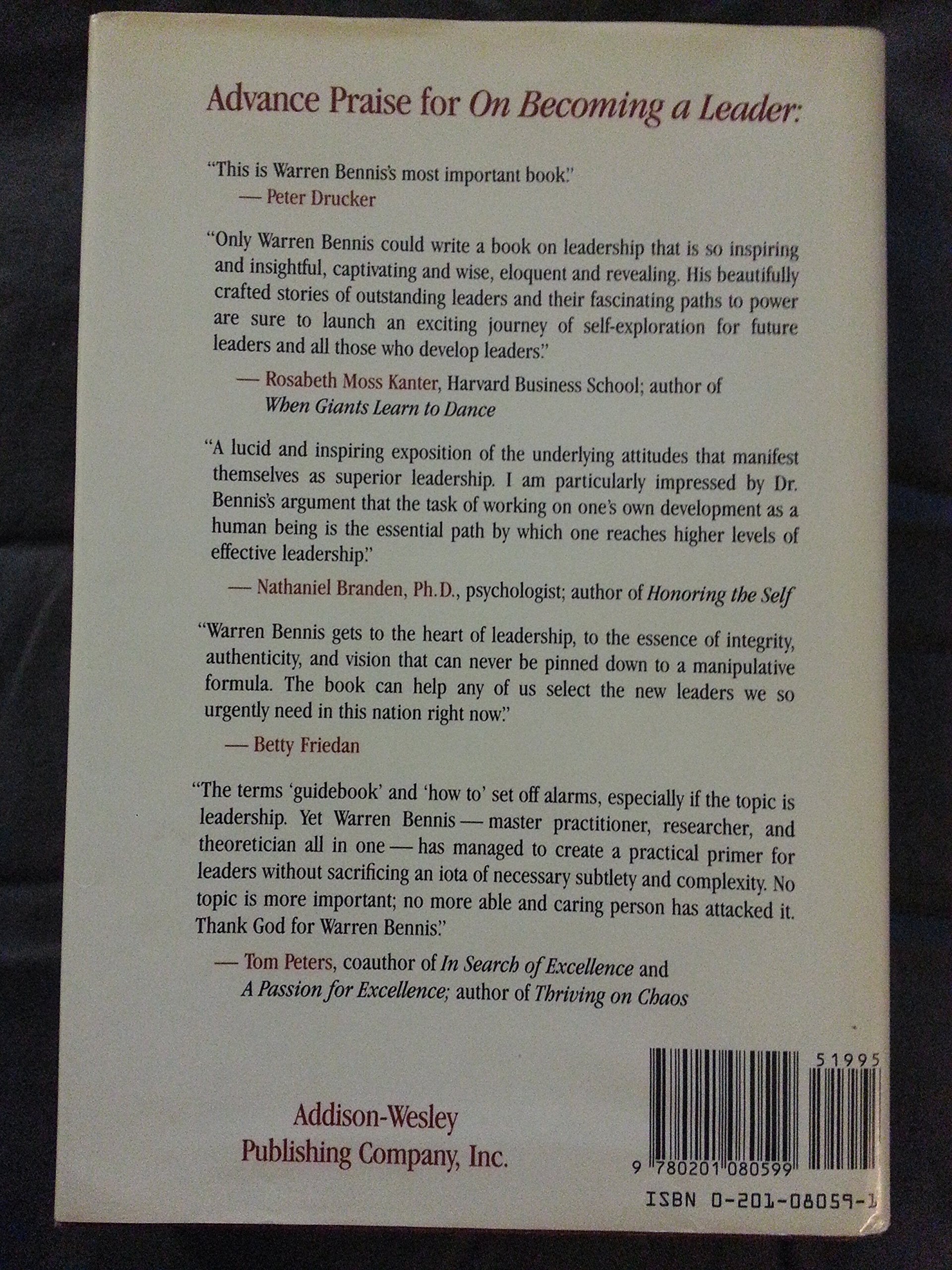 On Becoming A Leader used book depot
