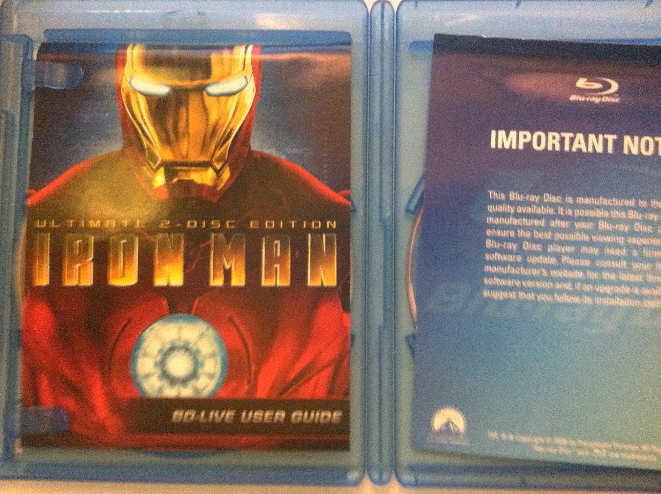 Iron Man (Two-Disc Ultimate Edition + BD Live) [Blu-ray] used book depot