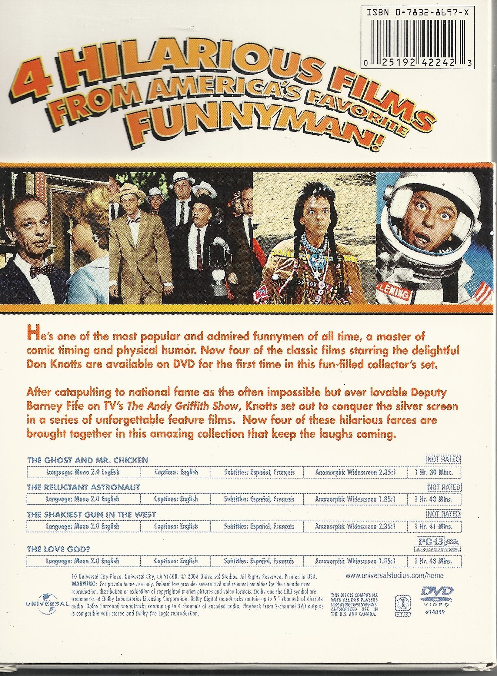 Don Knotts Reluctant Hero Pack (The Ghost And Mr. Chicken / The Reluctant Astronaut / The Shakiest Gun In The West / The Love God?)
