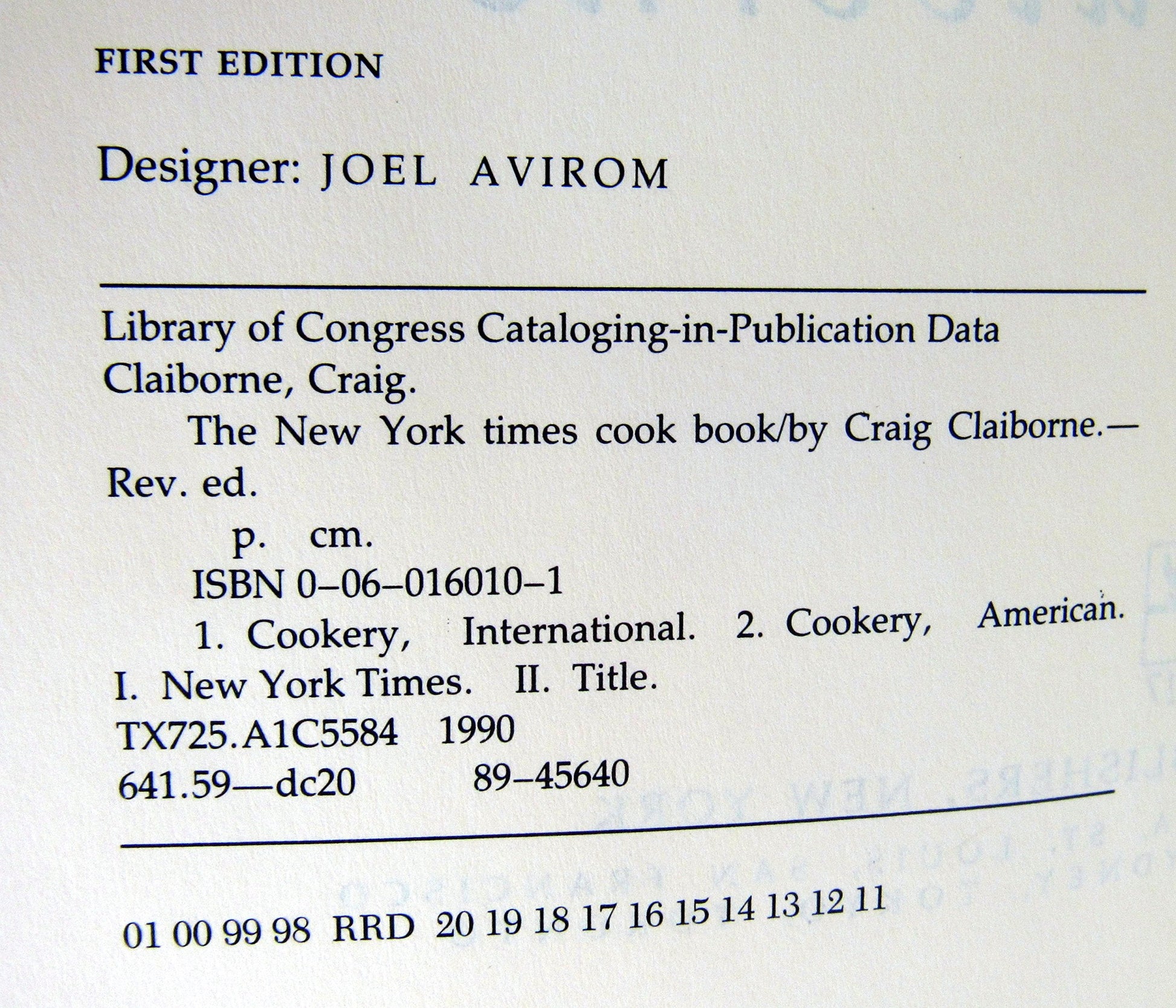 The New York Times Cook Book used book depot
