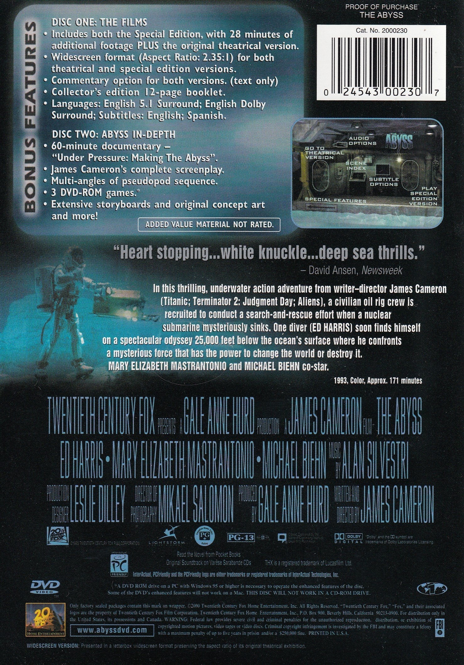 The Abyss (Special Edition) used book depot