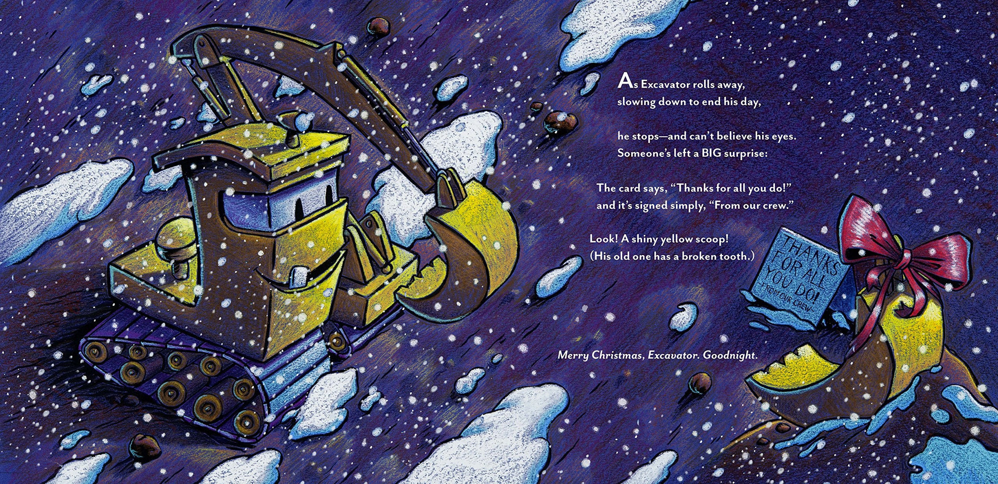 Construction Site on Christmas Night: (Christmas Book for Kids, Children's Book, Holiday Picture Book) (Goodnight Construction Site) used book depot
