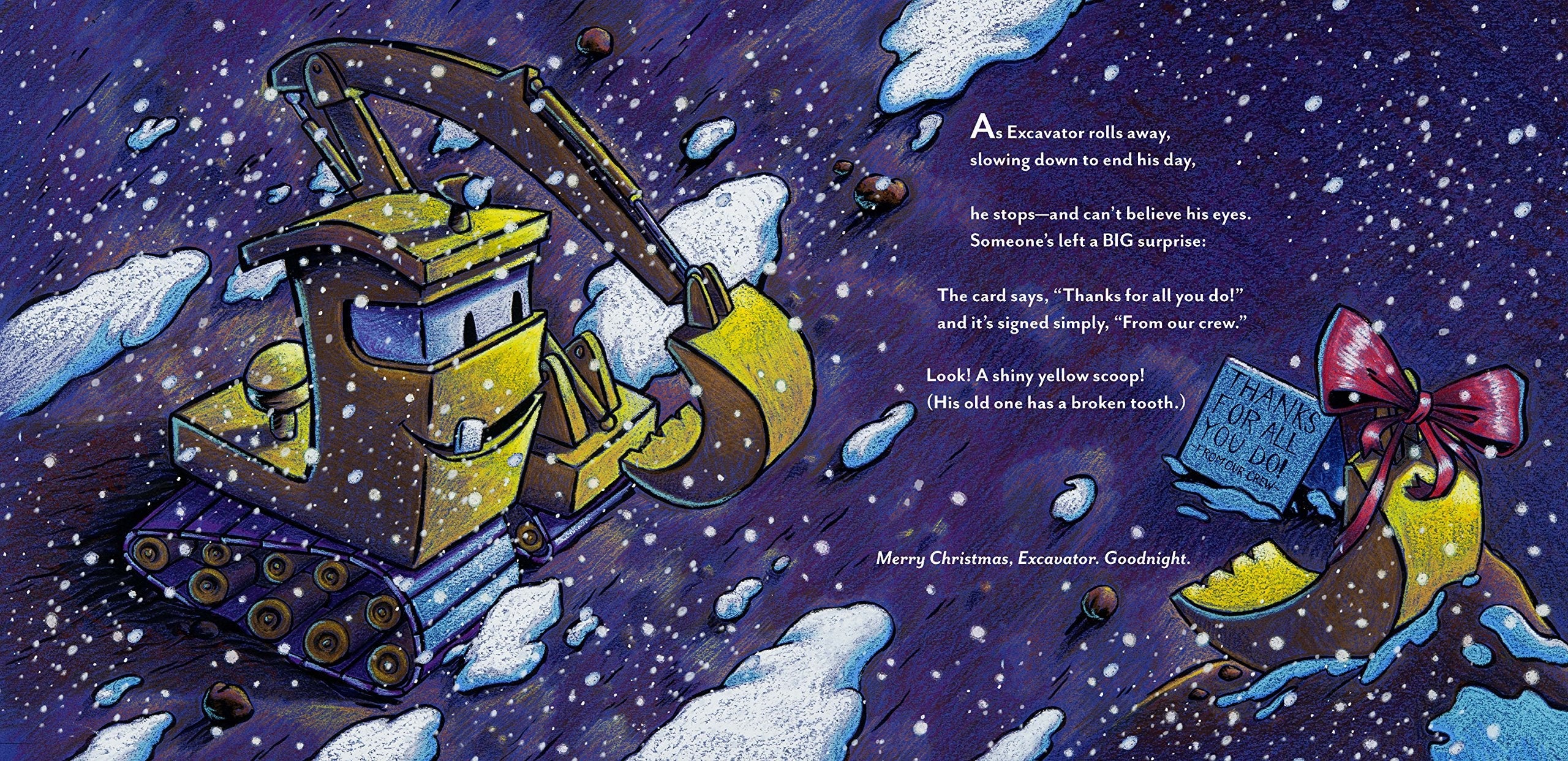 Construction Site on Christmas Night: (Christmas Book for Kids, Children's Book, Holiday Picture Book) (Goodnight Construction Site) used book depot