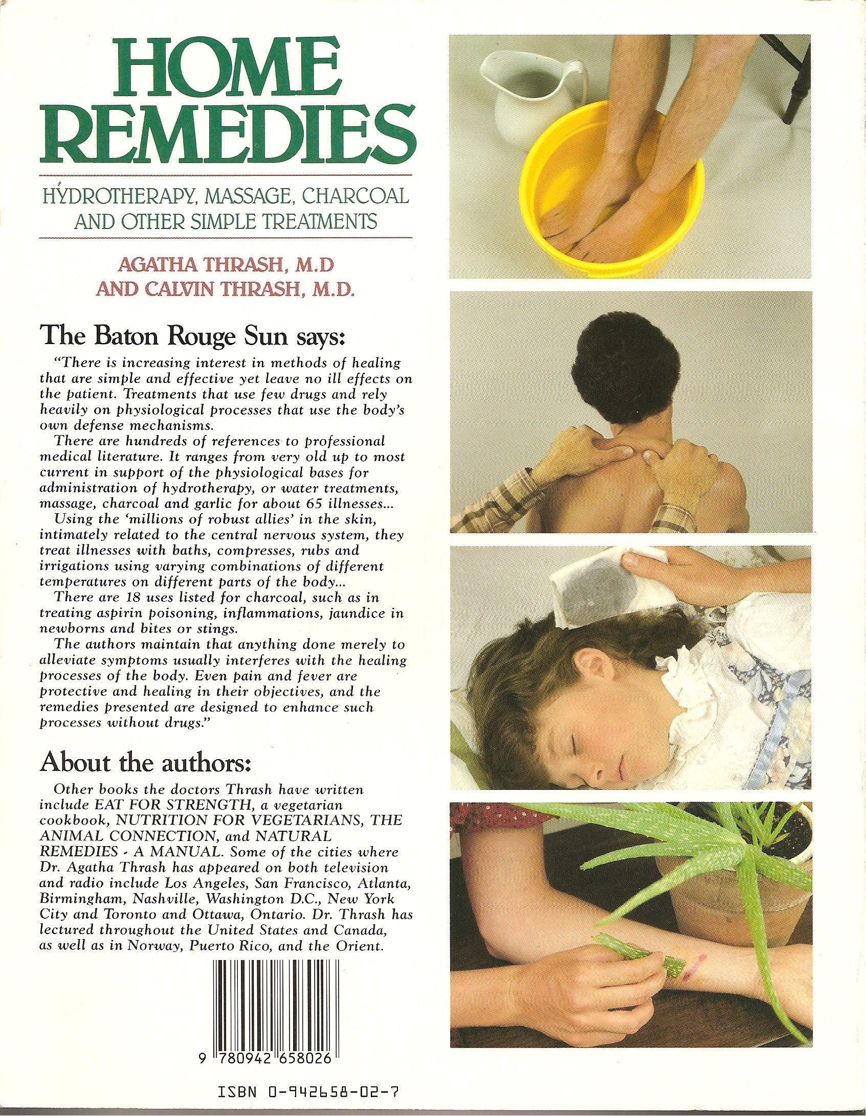 Home Remedies: Hydrotherapy, Massage, Charcoal, and Other Simple Treatments used book depot