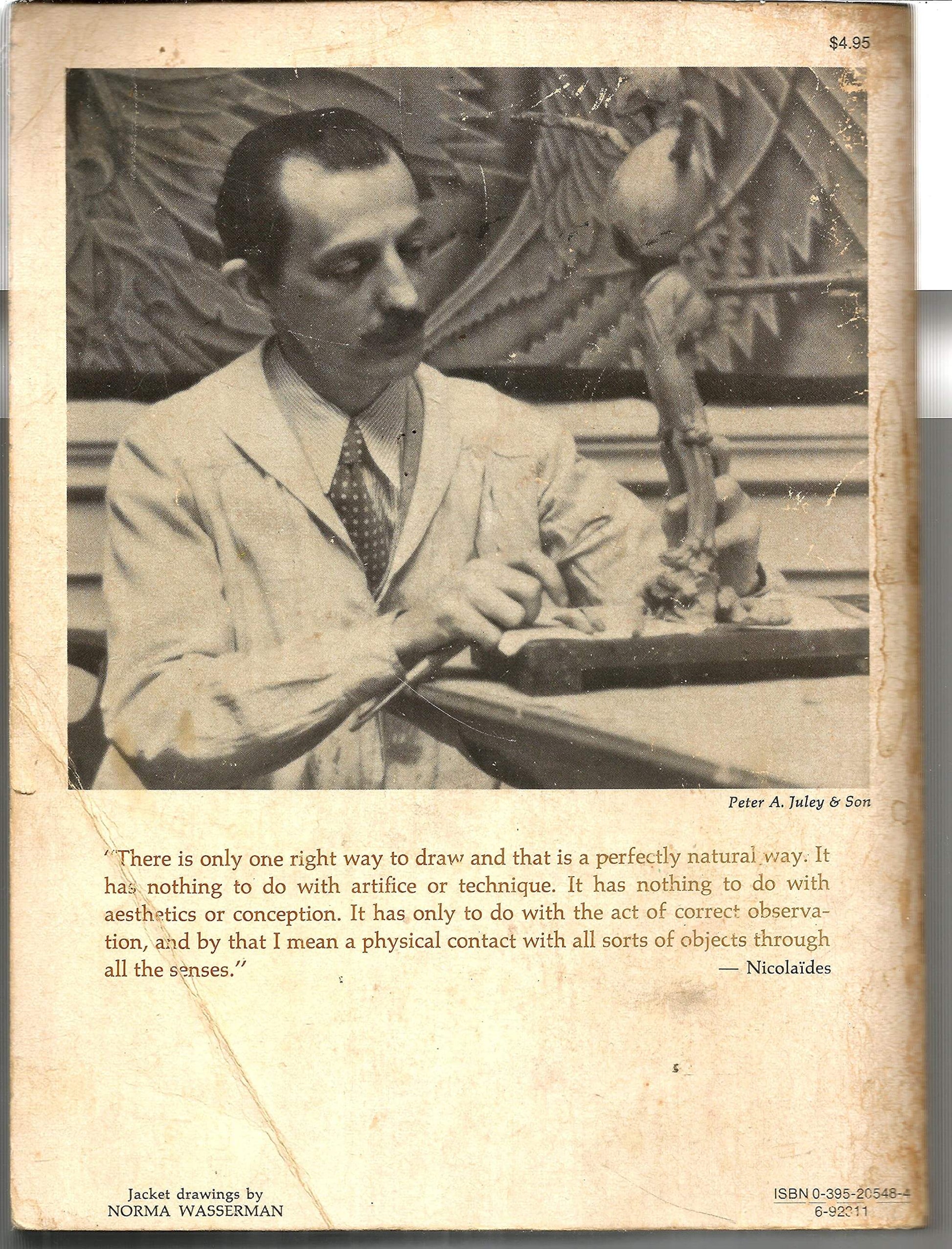 Nicolaides The Natural Way to Draw: A Working Plan for Art Study used book depot