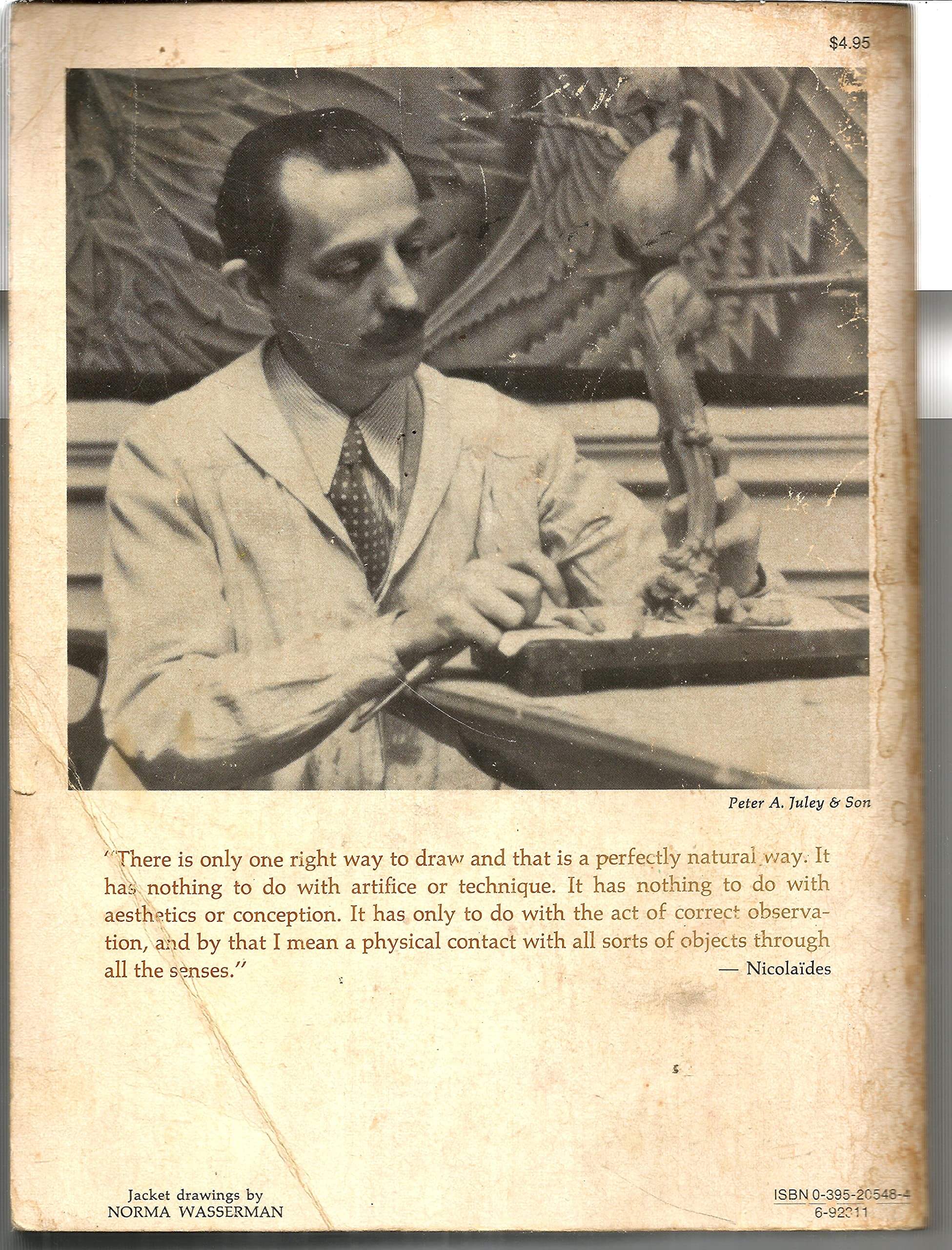 Nicolaides The Natural Way to Draw: A Working Plan for Art Study used book depot
