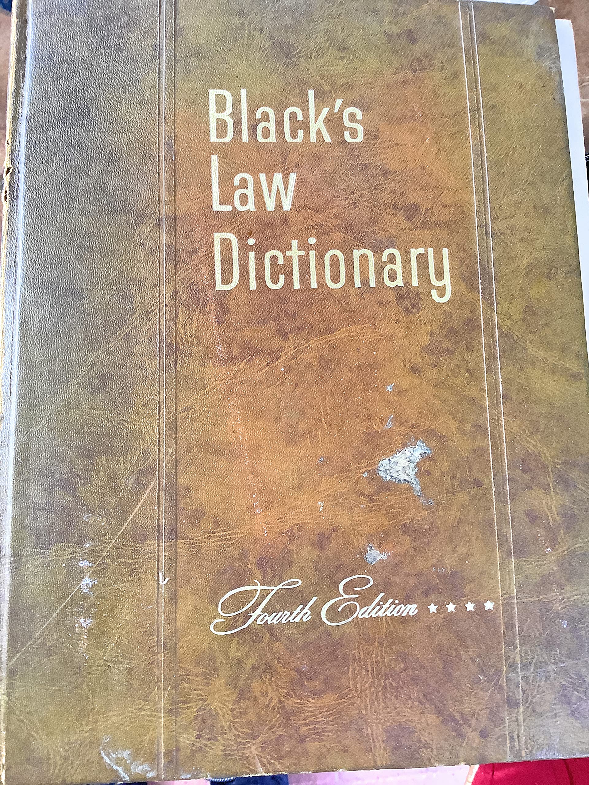 Black's Law Dictionary With Pronunciation Guide Deluxe Fourth Edition used book depot