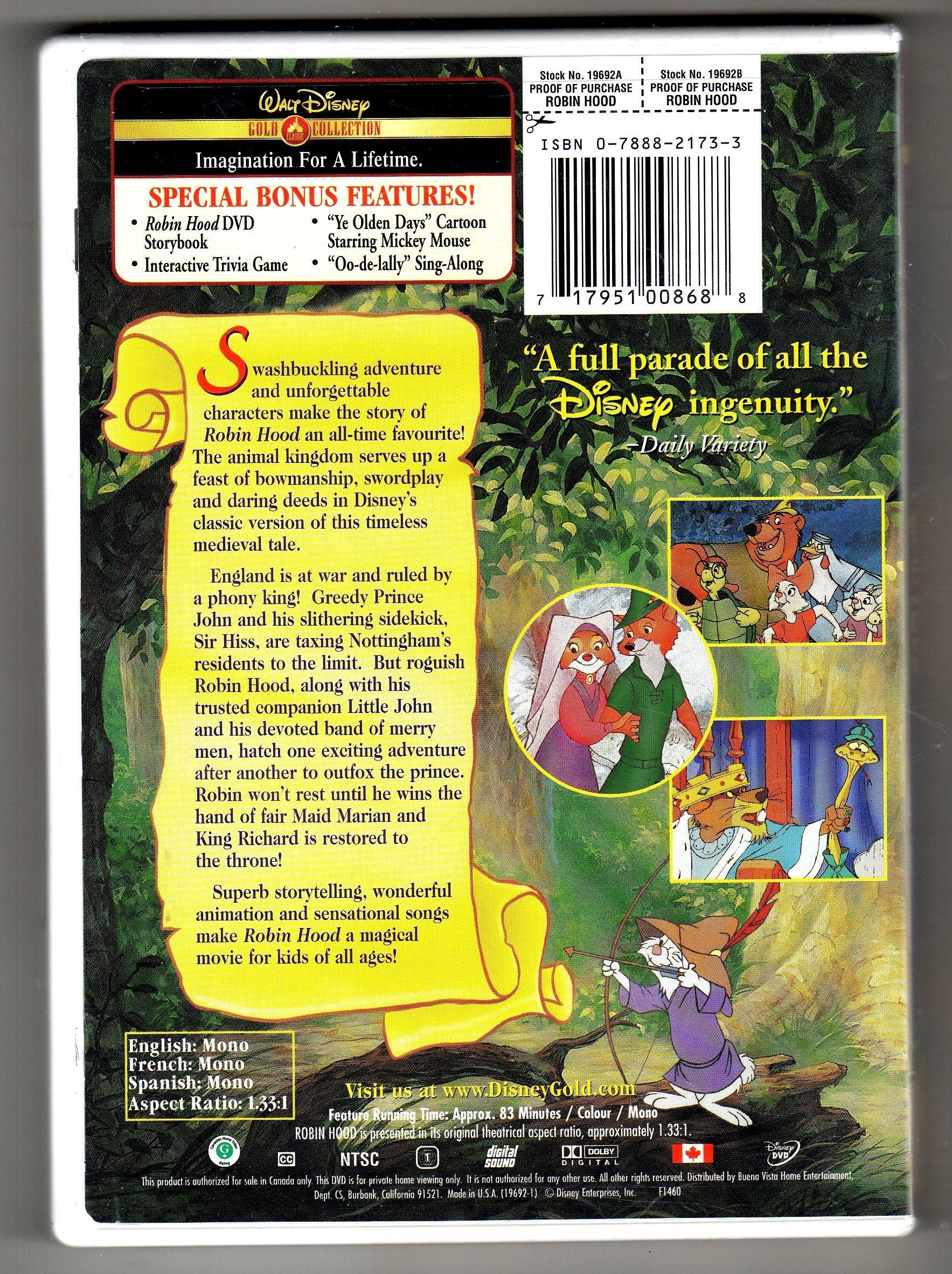 Robin Hood (Disney Gold Classic Collection) used book depot