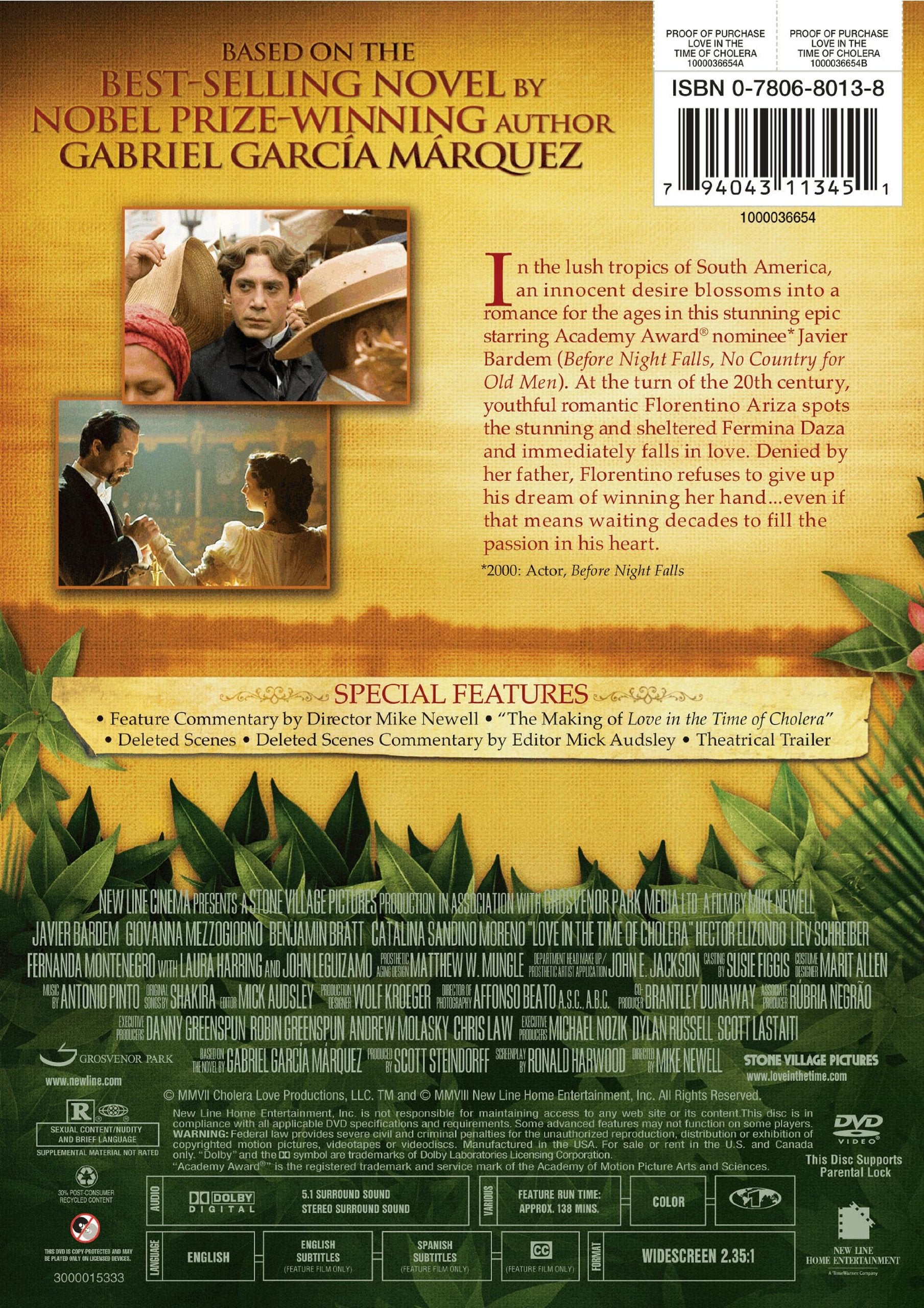 Love in the time of Cholera (DVD)