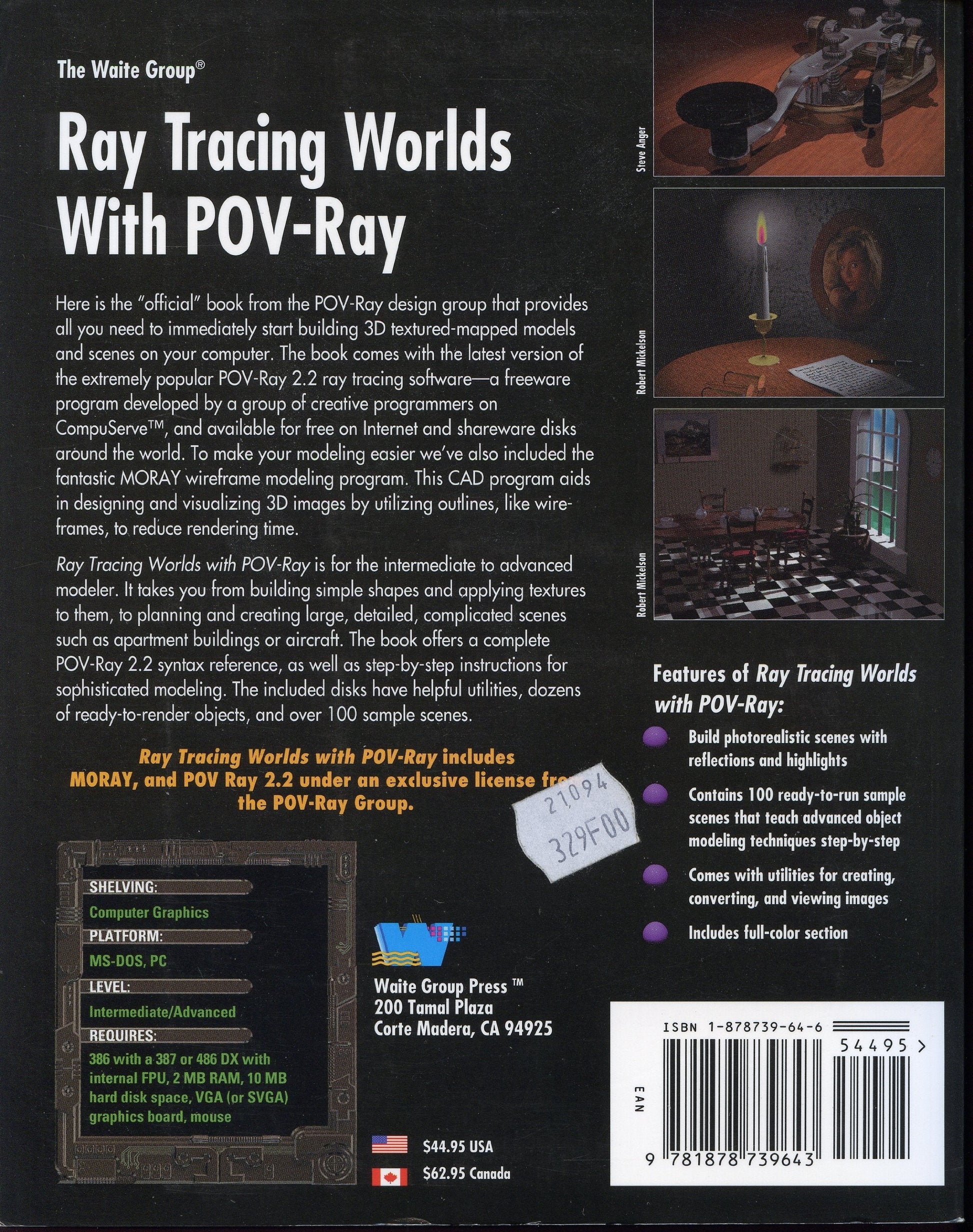 Ray Tracing Worlds With Pov-Ray/Book and 2 Disks used book depot