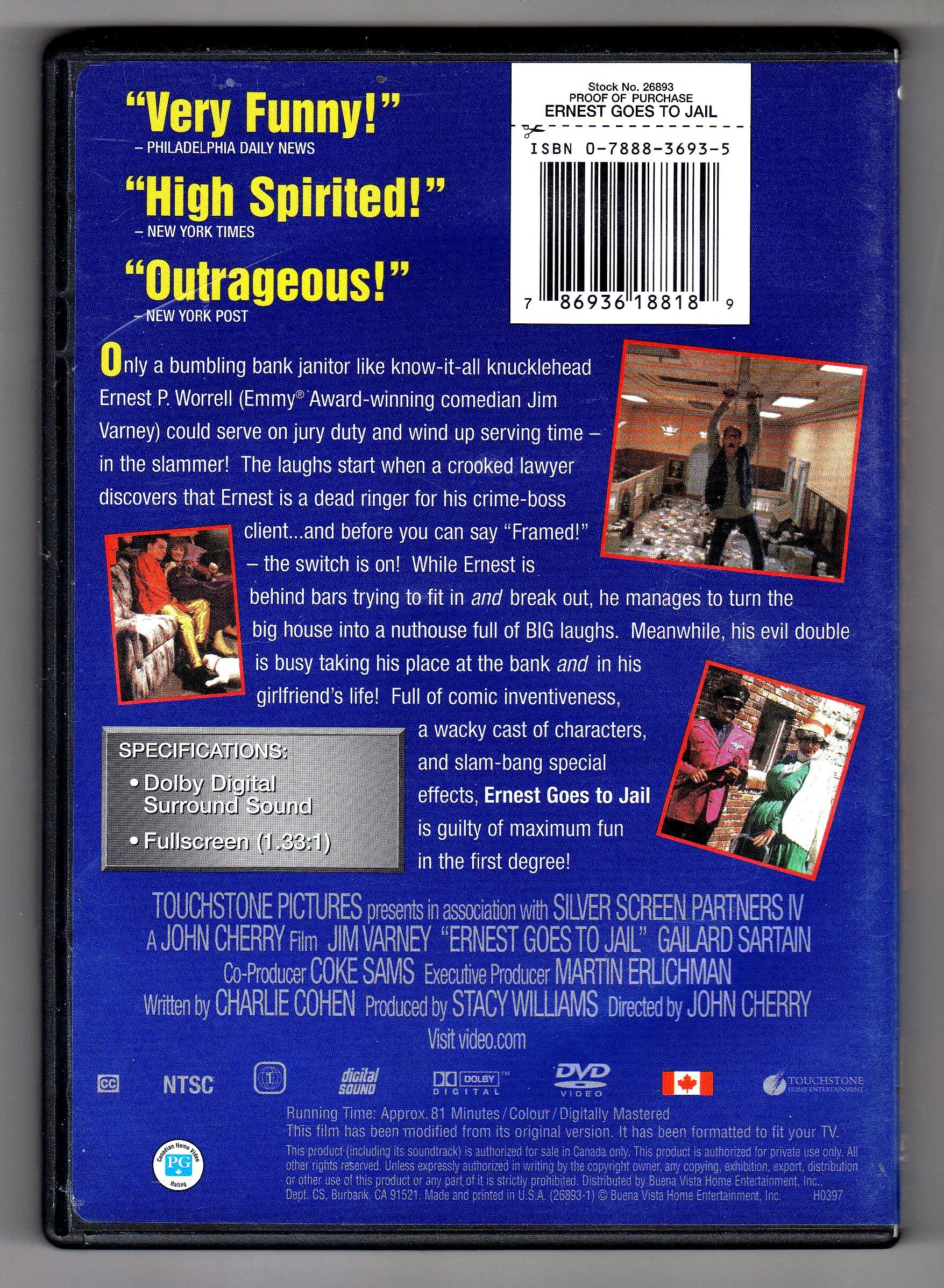 Ernest Goes to Jail [DVD]
