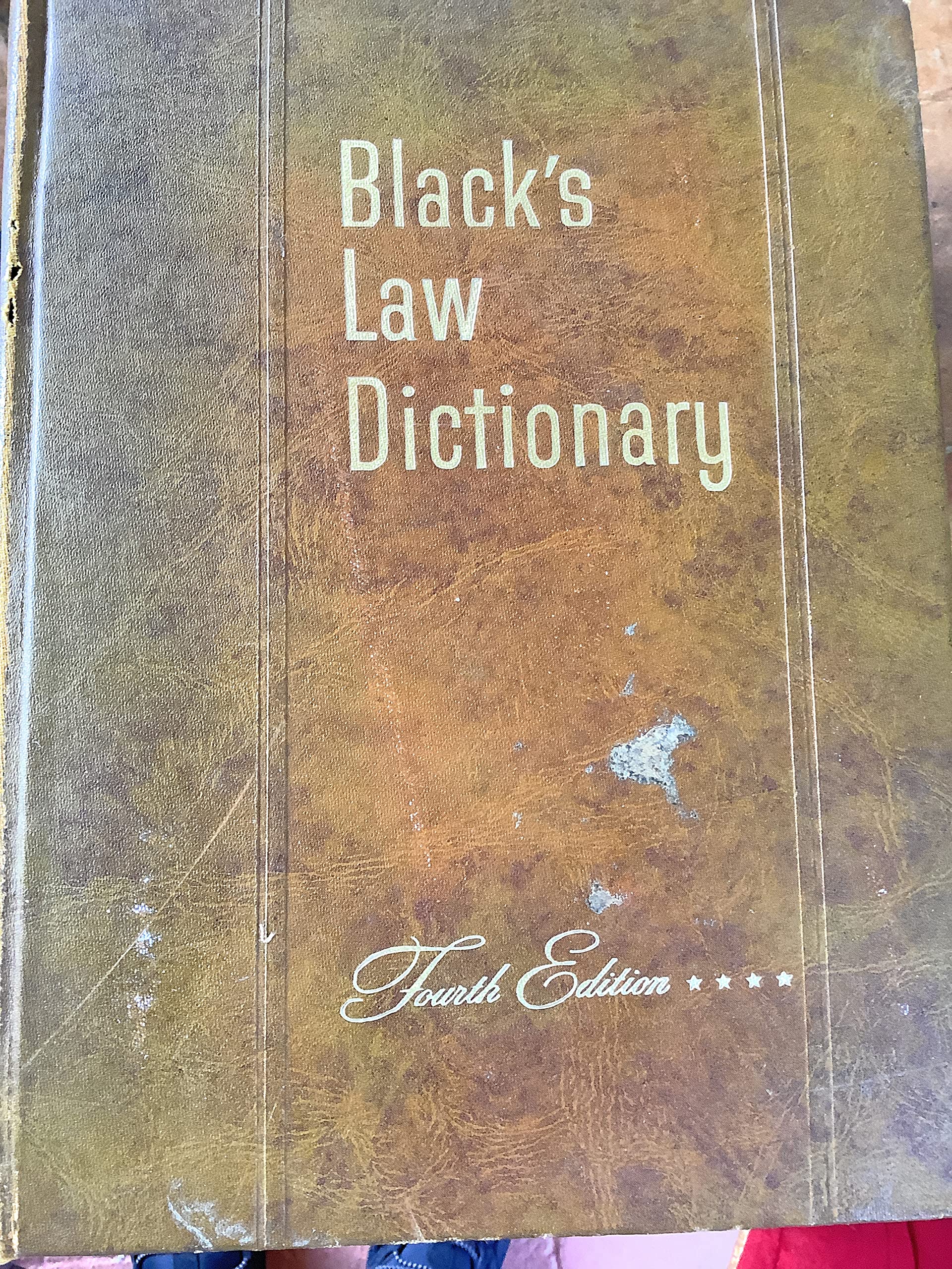 Black's Law Dictionary With Pronunciation Guide Deluxe Fourth Edition used book depot