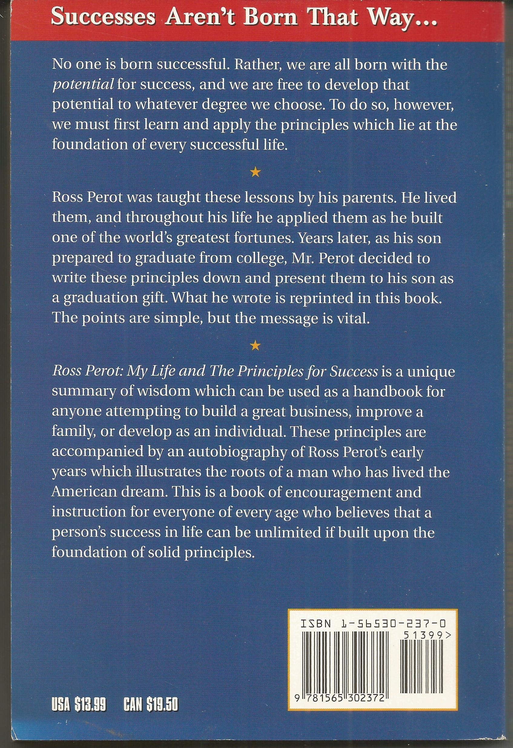 Ross Perot My Life and the Principles for Success used book depot