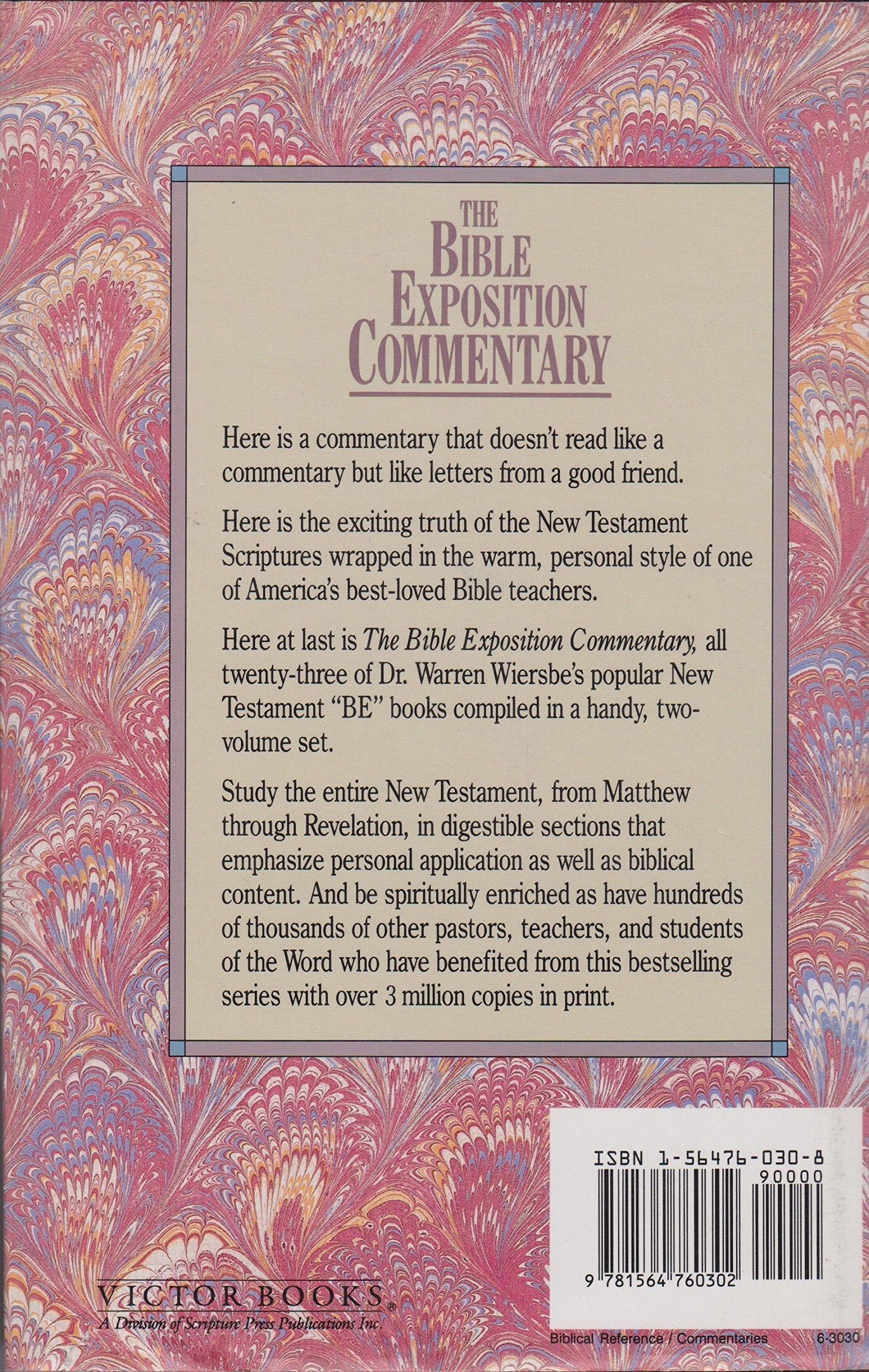 Bible Exposition Commentary, Vol. 1: New Testament used book depot