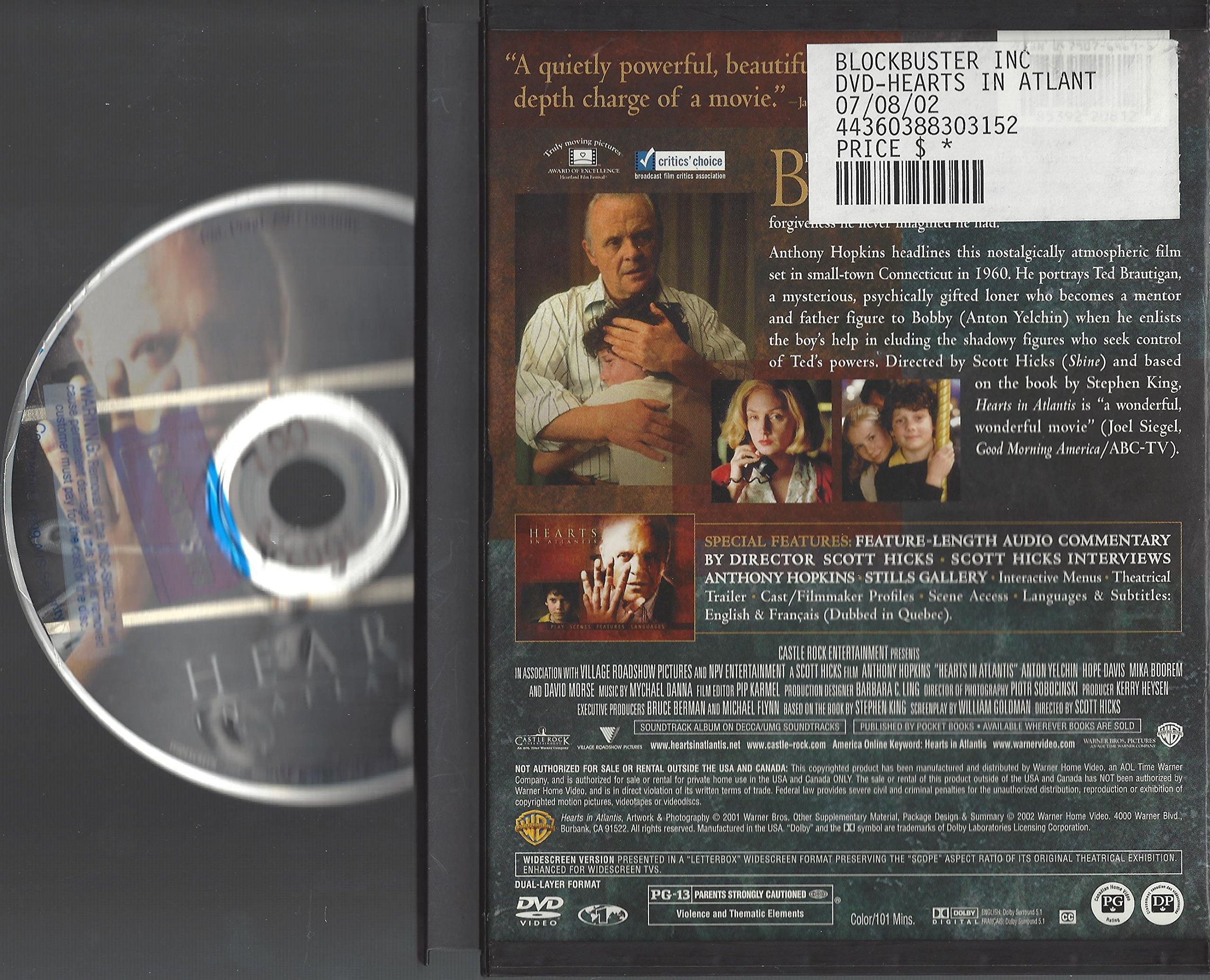 Hearts in Atlantis (DVD) used book depot