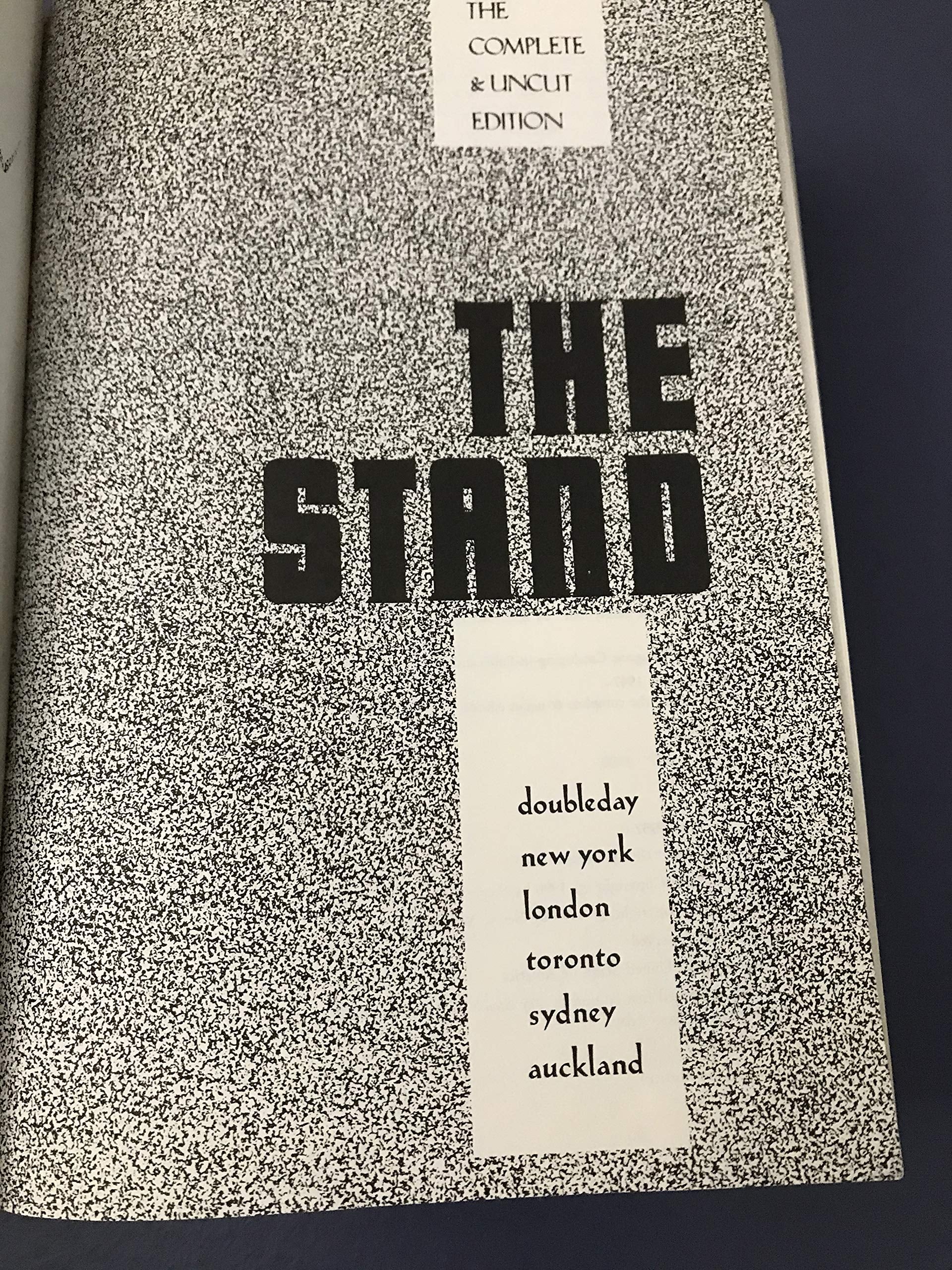 The Stand for the First Time Complete and Uncut By Stephen King (Hardcover) Plus 2 Free Hardcovers: The Tommyknockers and Needful Things: The Last Castle Rock Story used book depot
