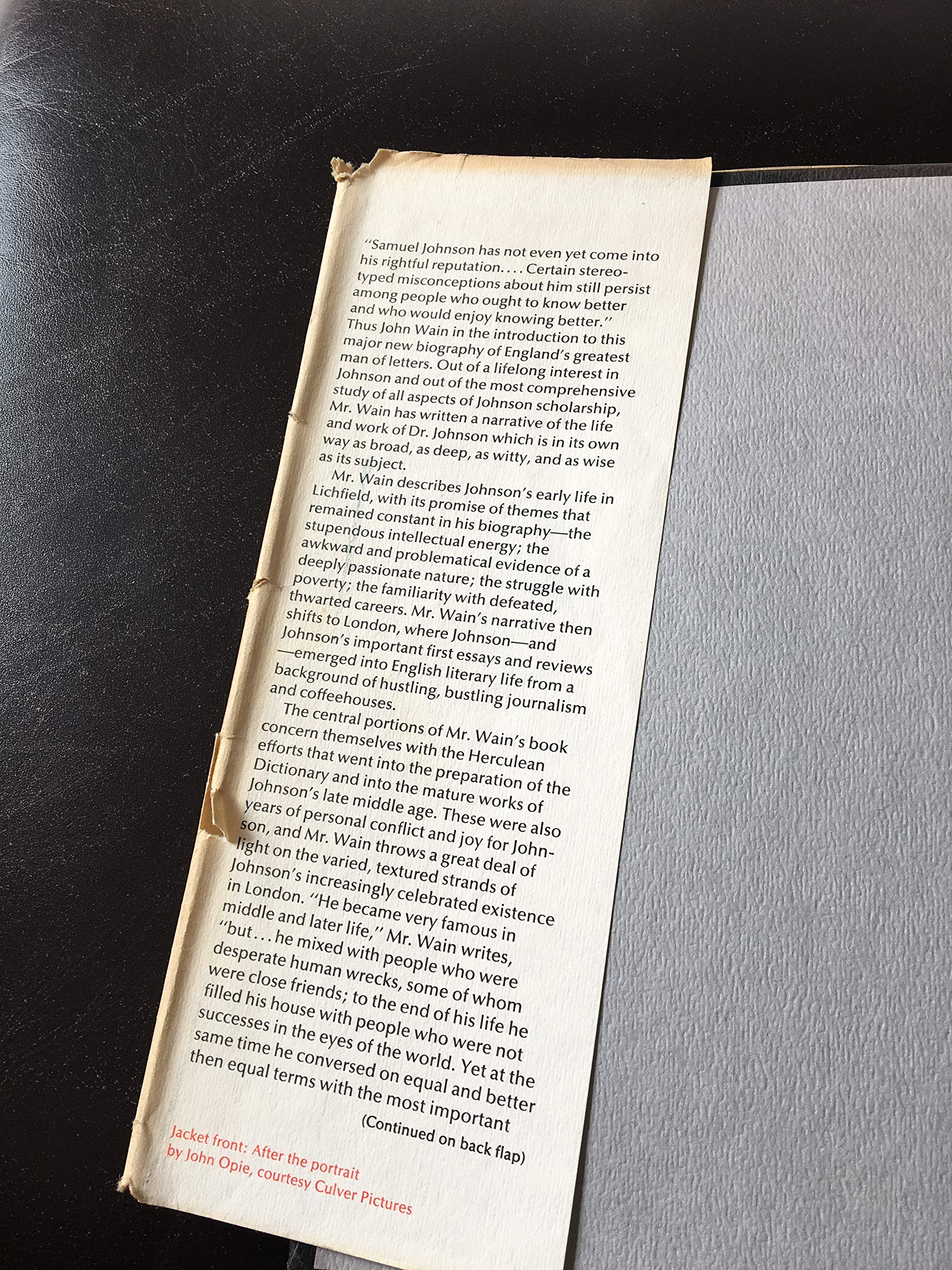Samuel Johnson: A biography used book depot