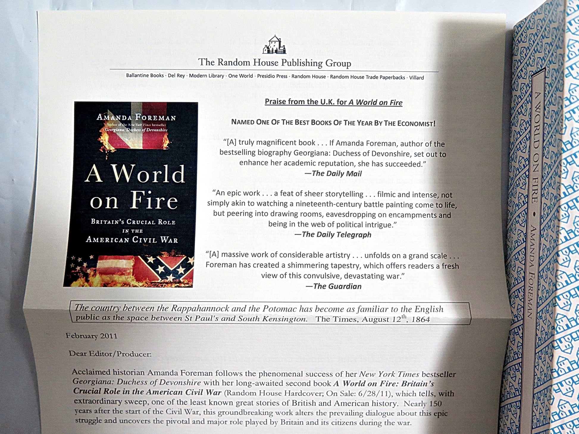 A World on Fire: Britain's Crucial Role in the American Civil War used book depot