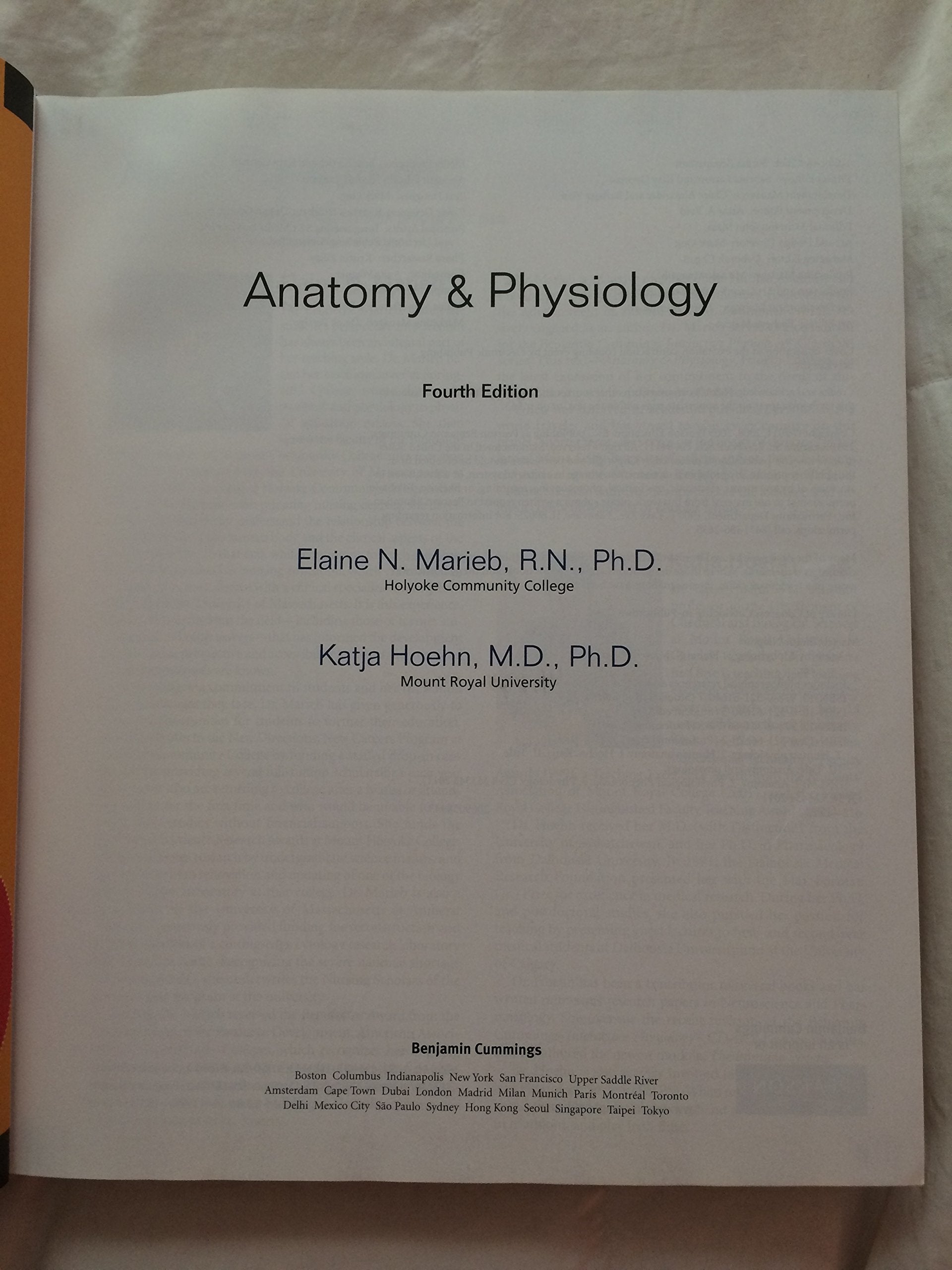 Anatomy & Physiology, 4th Edition used book depot