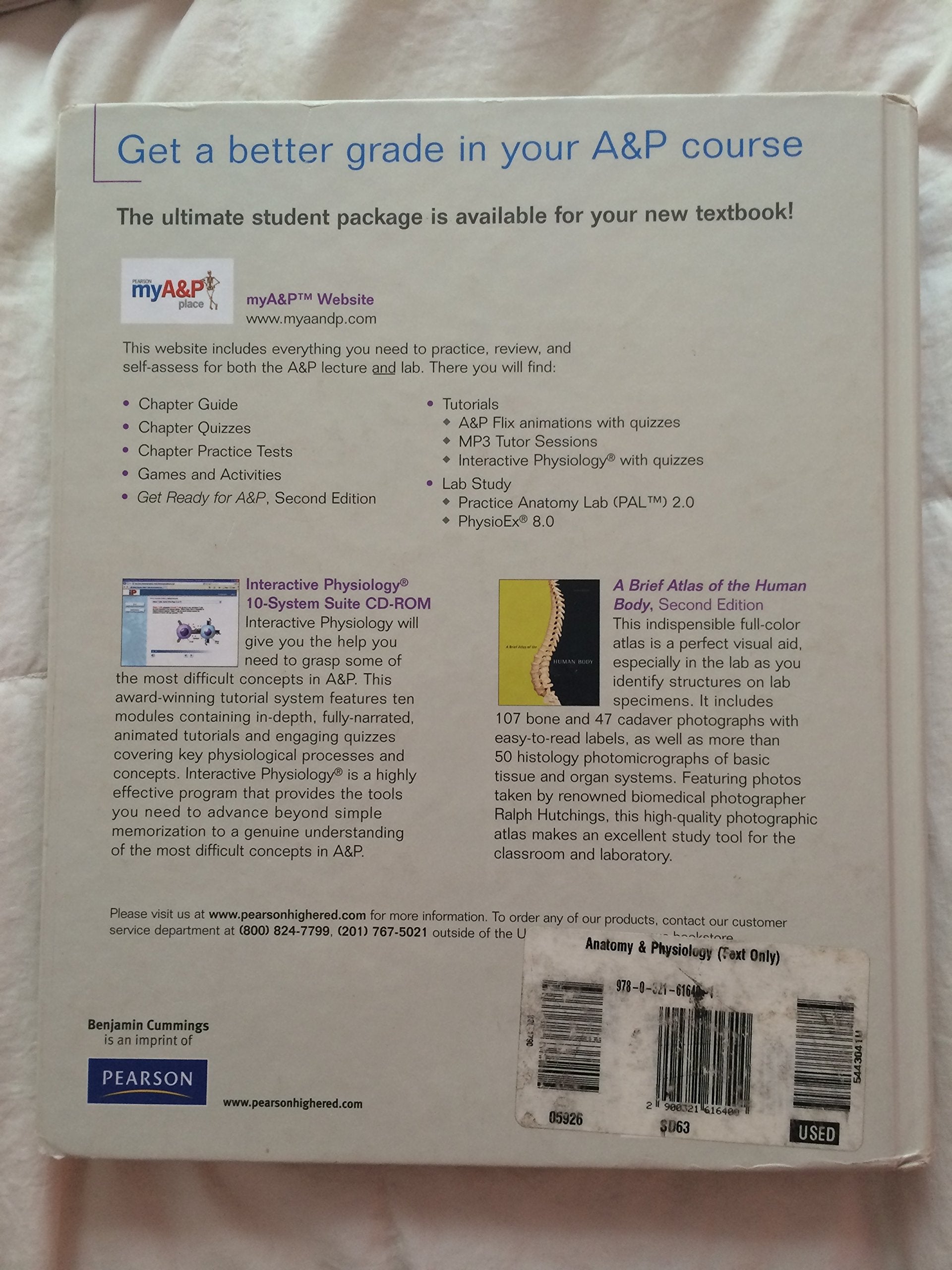 Anatomy & Physiology, 4th Edition used book depot