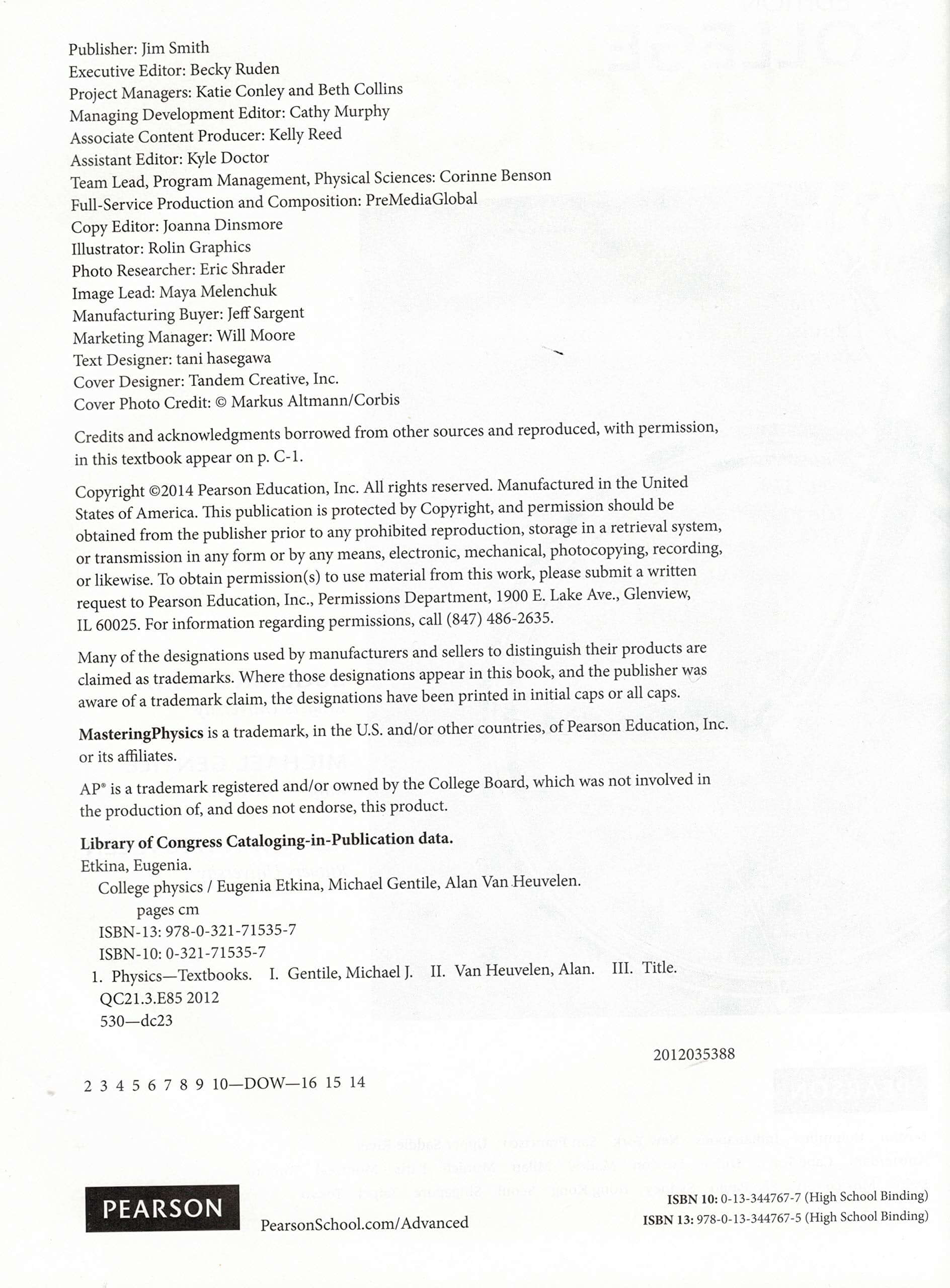 College Physics, AP Edition used book depot