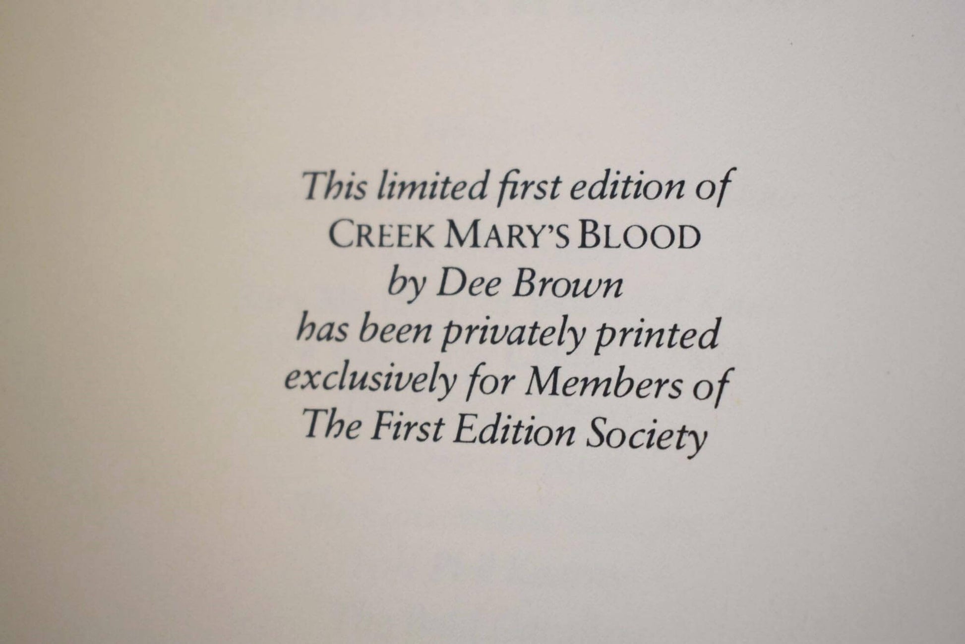 Creek Mary's Blood: A Novel used book depot