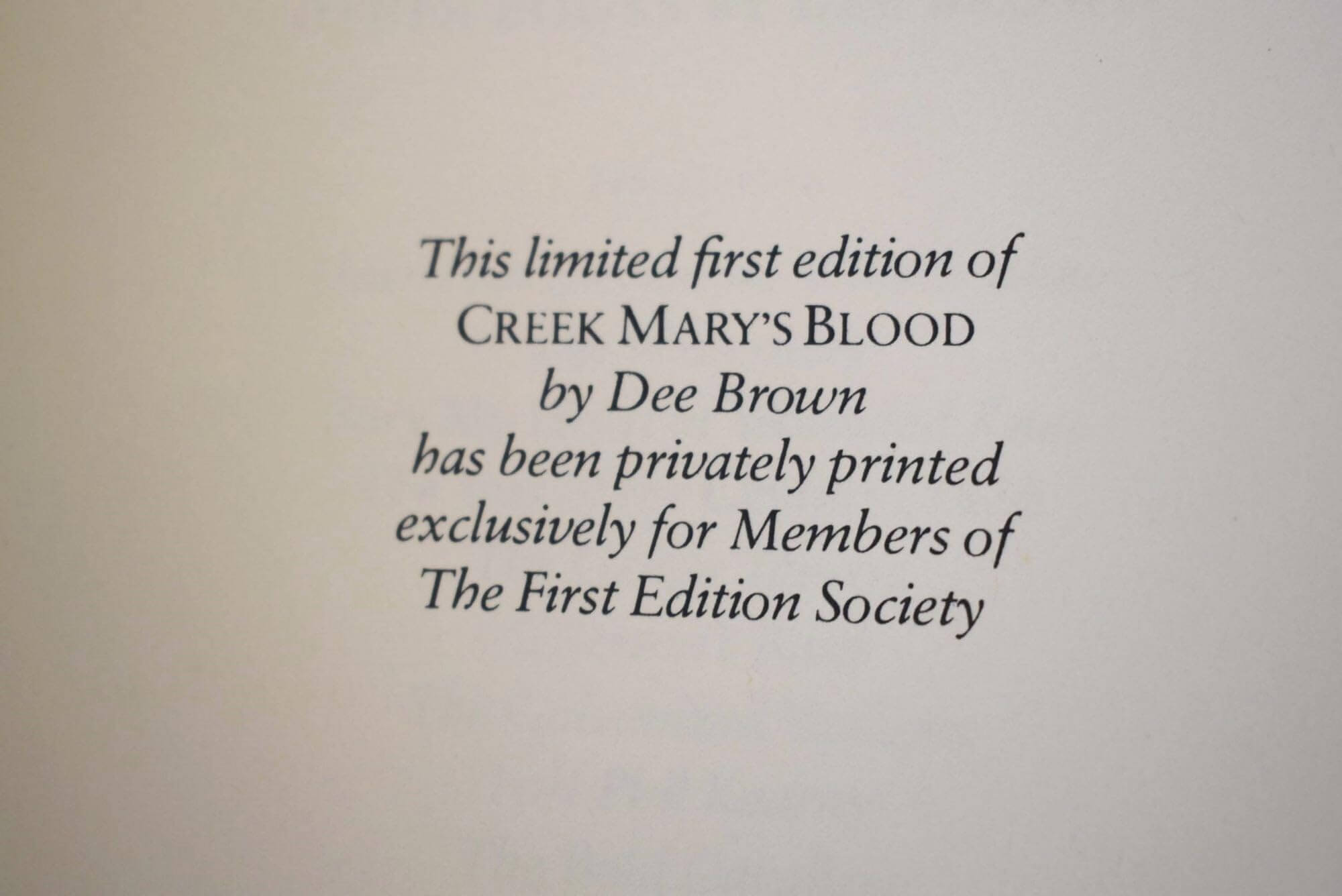 Creek Mary's Blood: A Novel used book depot