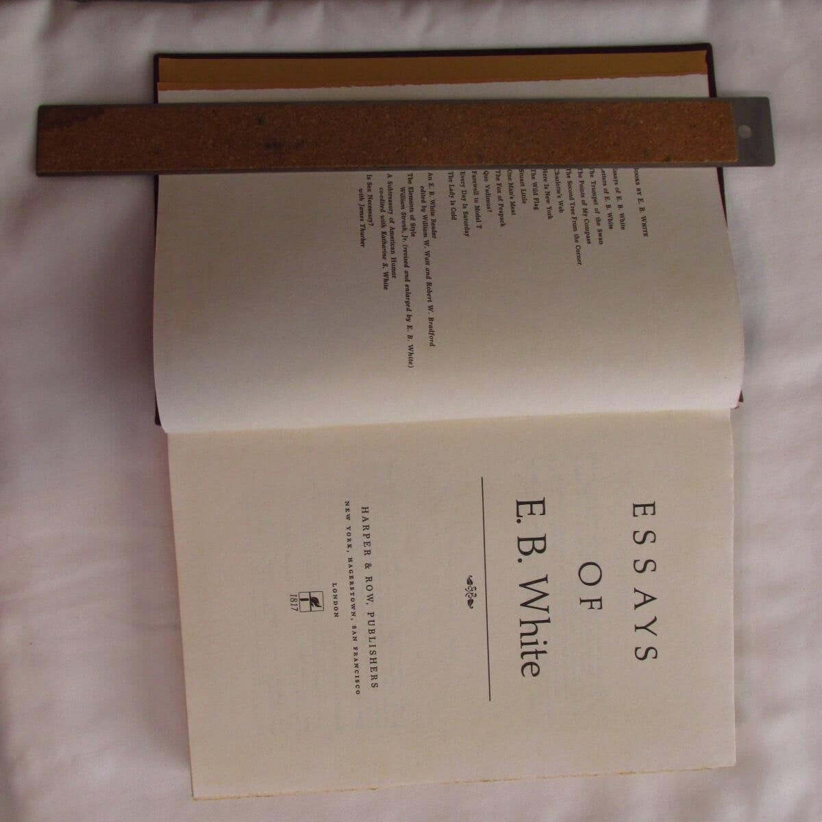 Essays of E.B. White used book depot