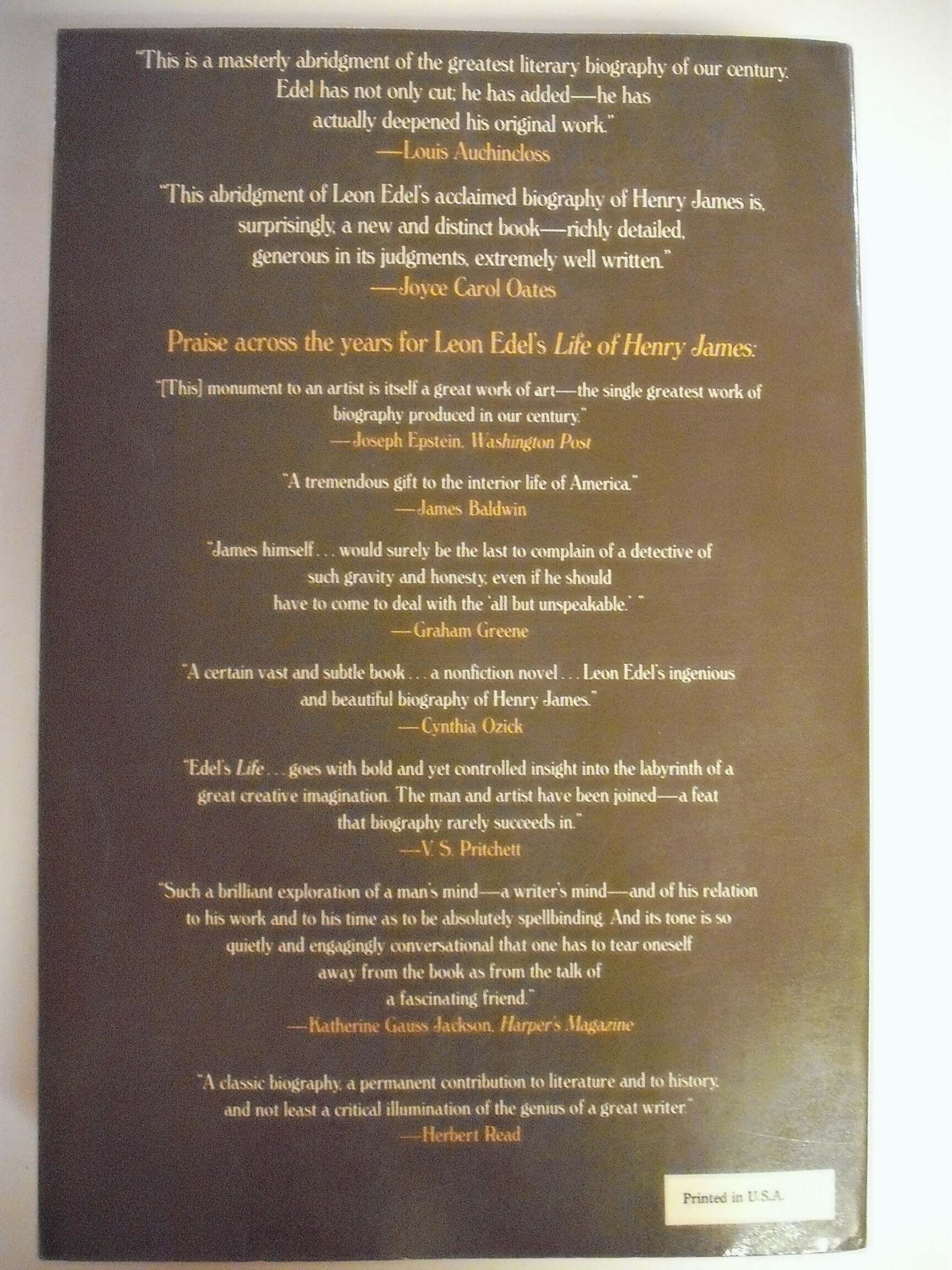 Henry James: A Life used book depot