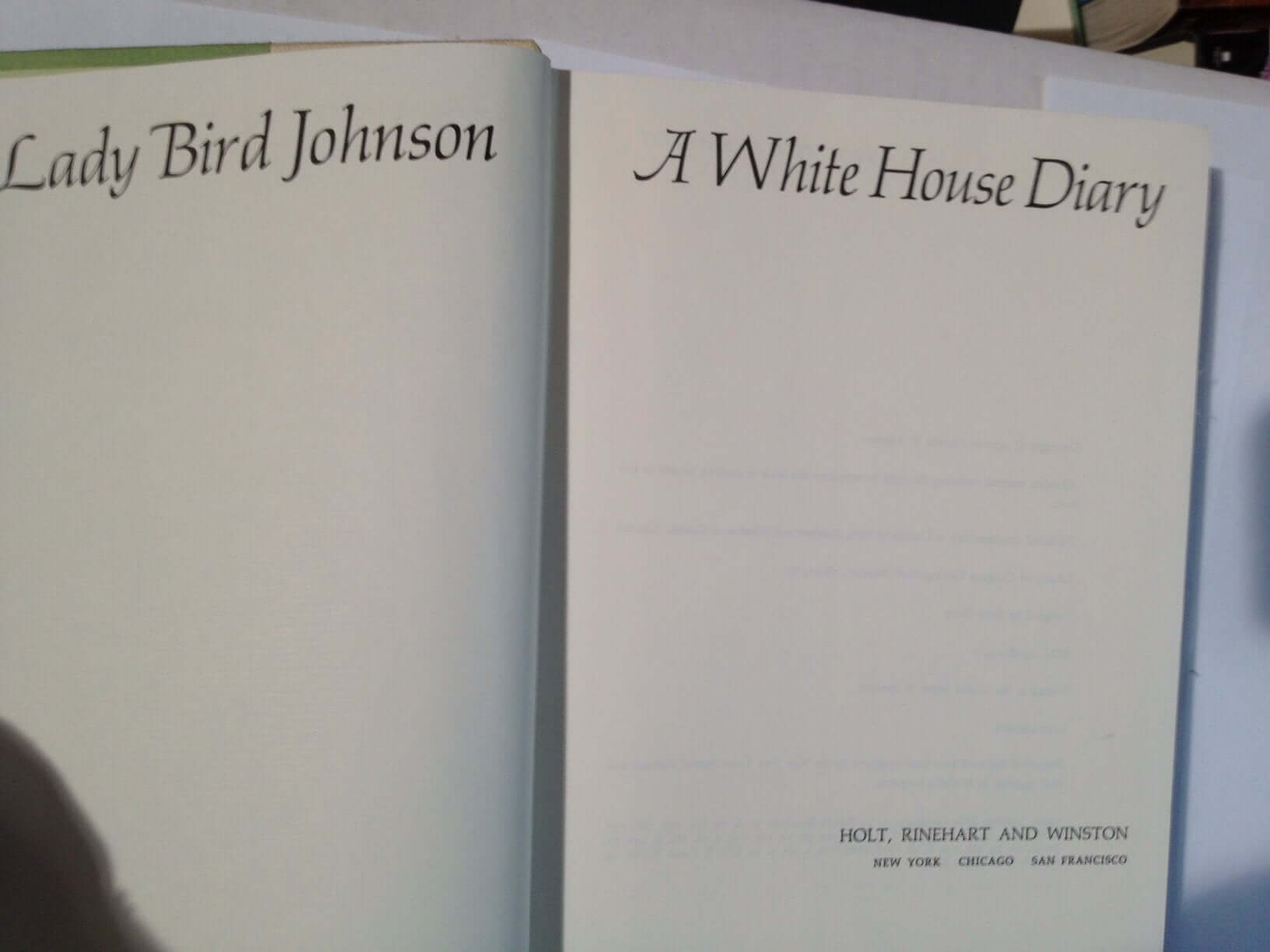 A White House diary used book depot