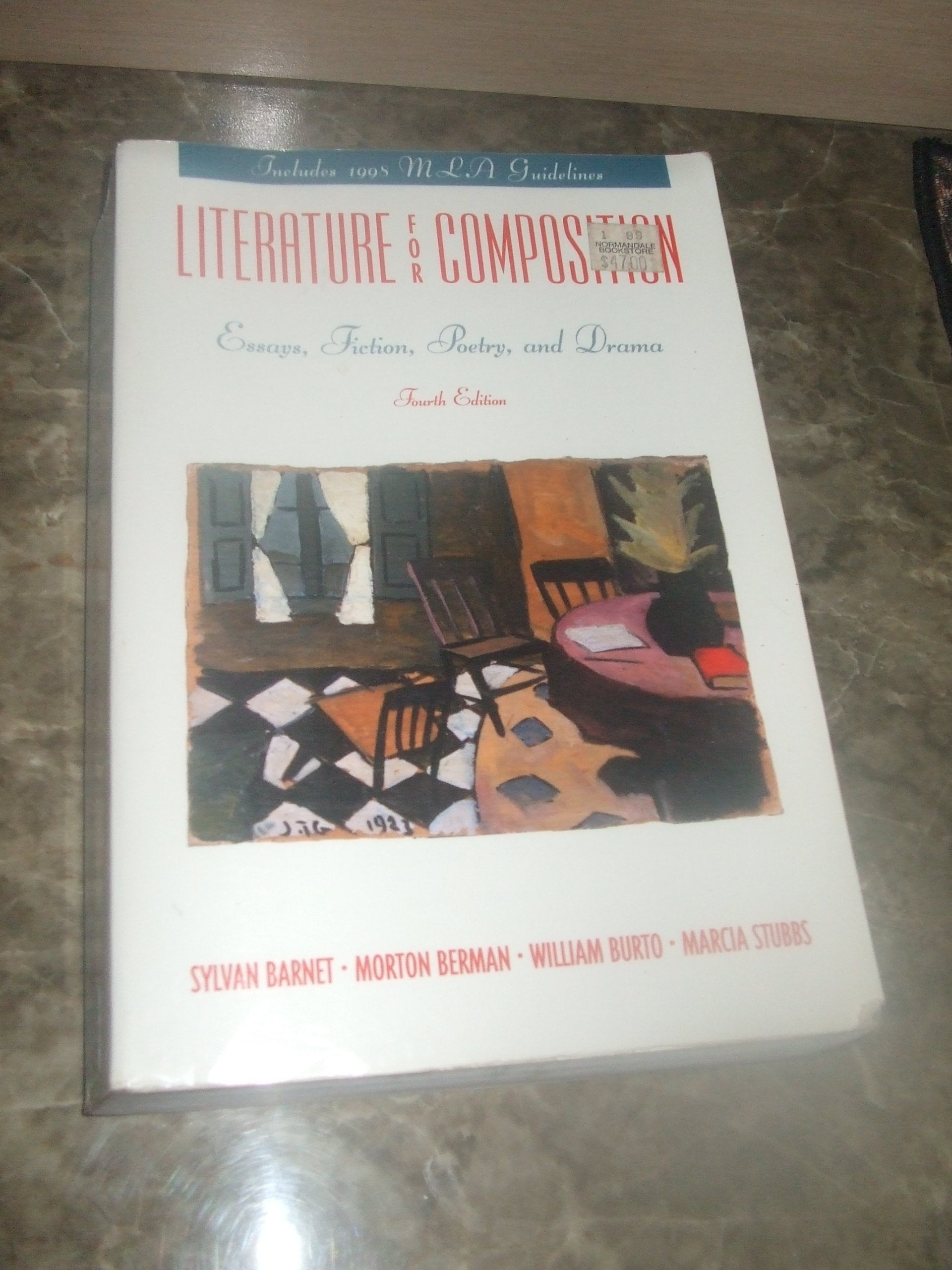 Literature for Composition: Essays, Fiction, Poetry, and Drama (Includes 1998 MLA Guidelines) used book depot