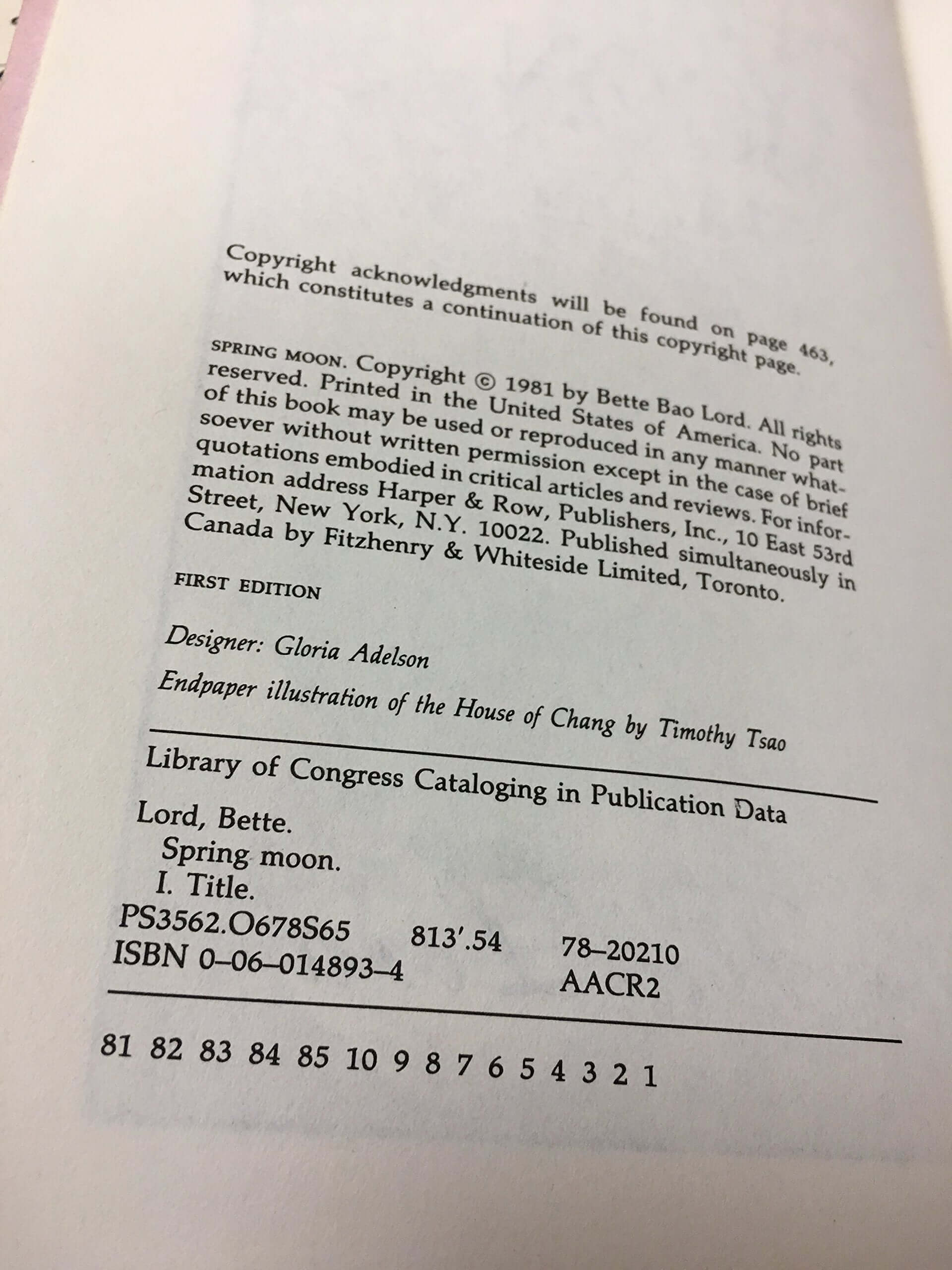 Spring Moon: A Novel of China used book depot