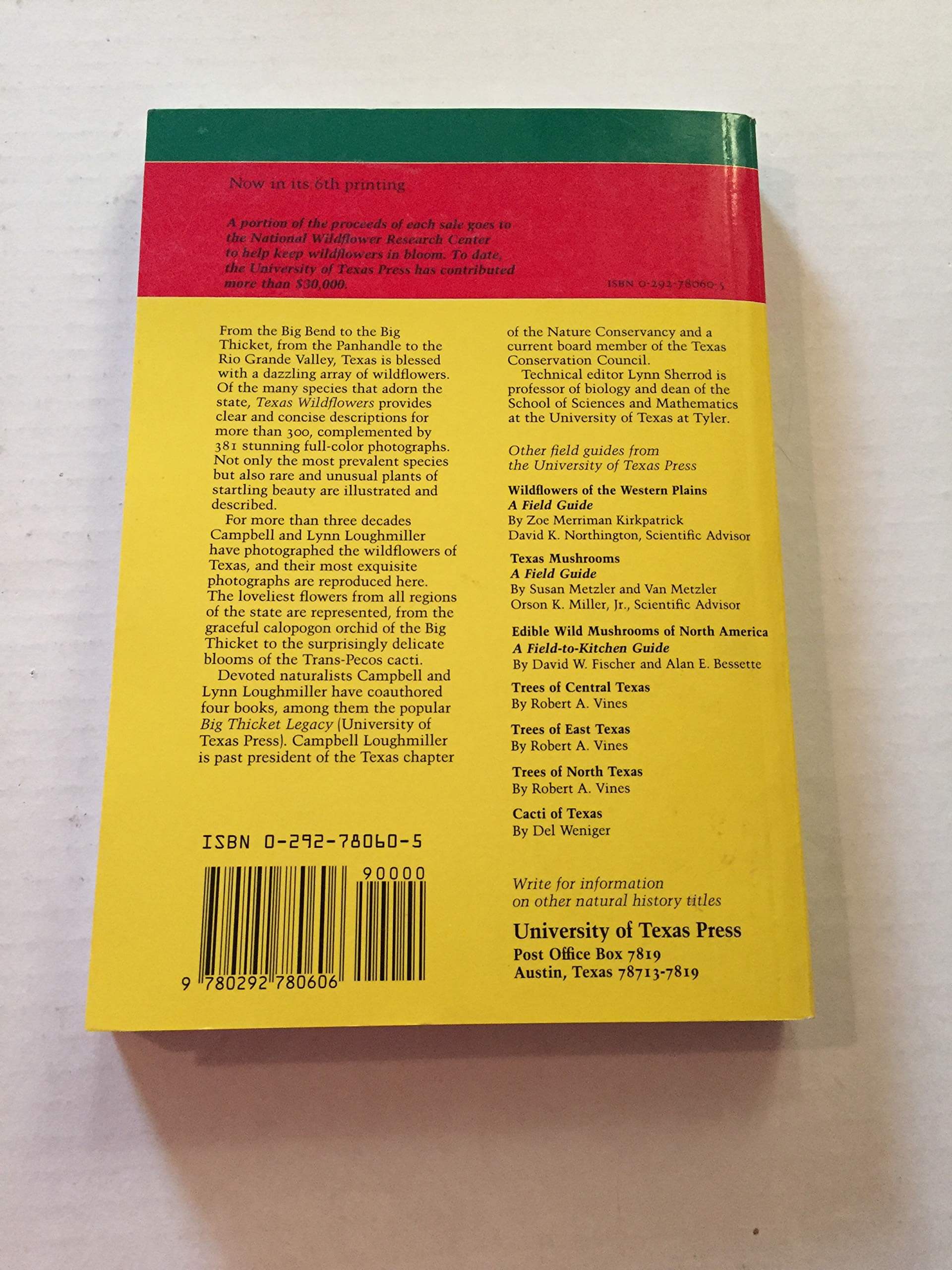 Texas Wildflowers: A Field Guide used book depot