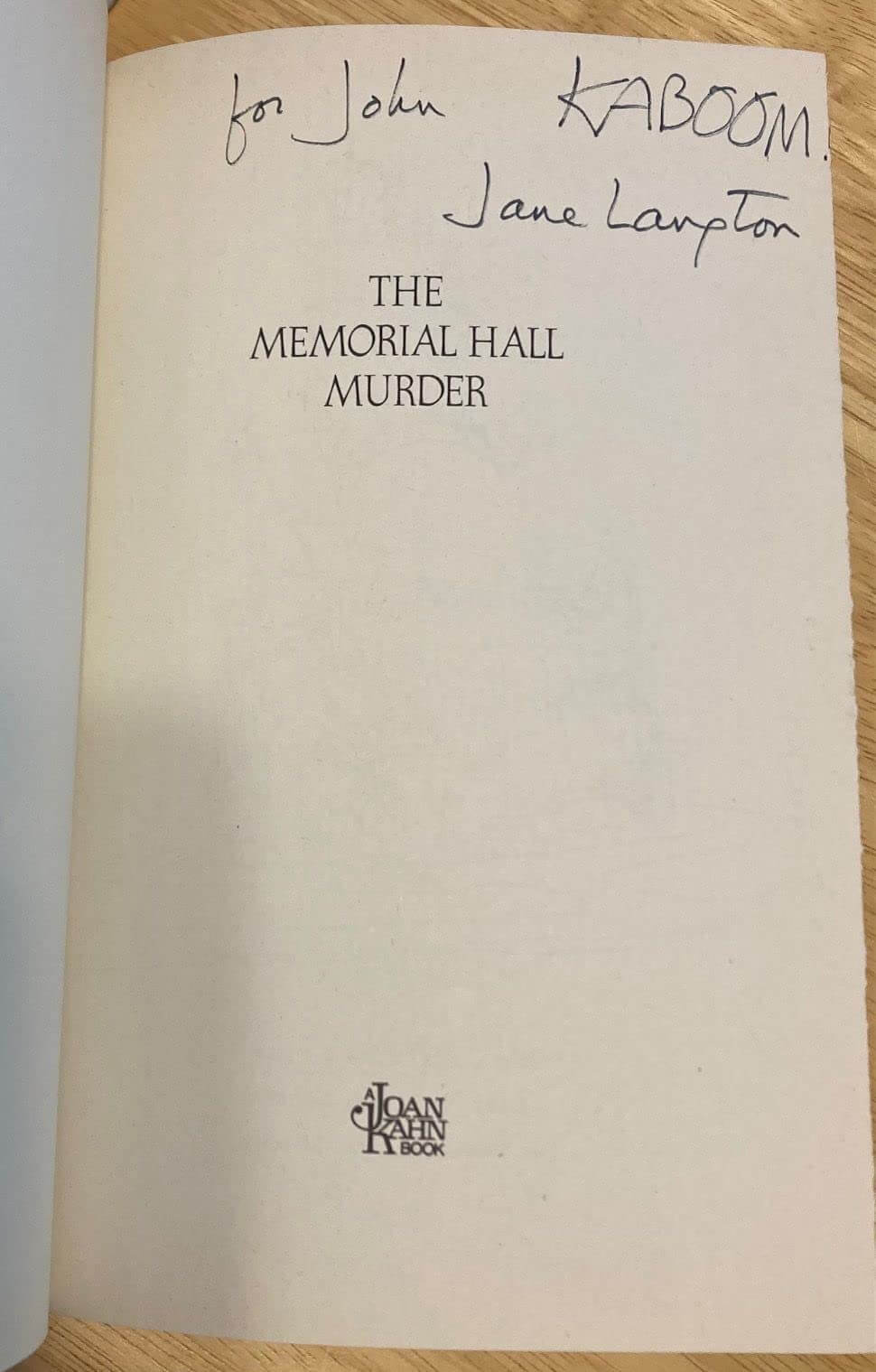 The Memorial Hall Murder (Homer Kelly) used book depot