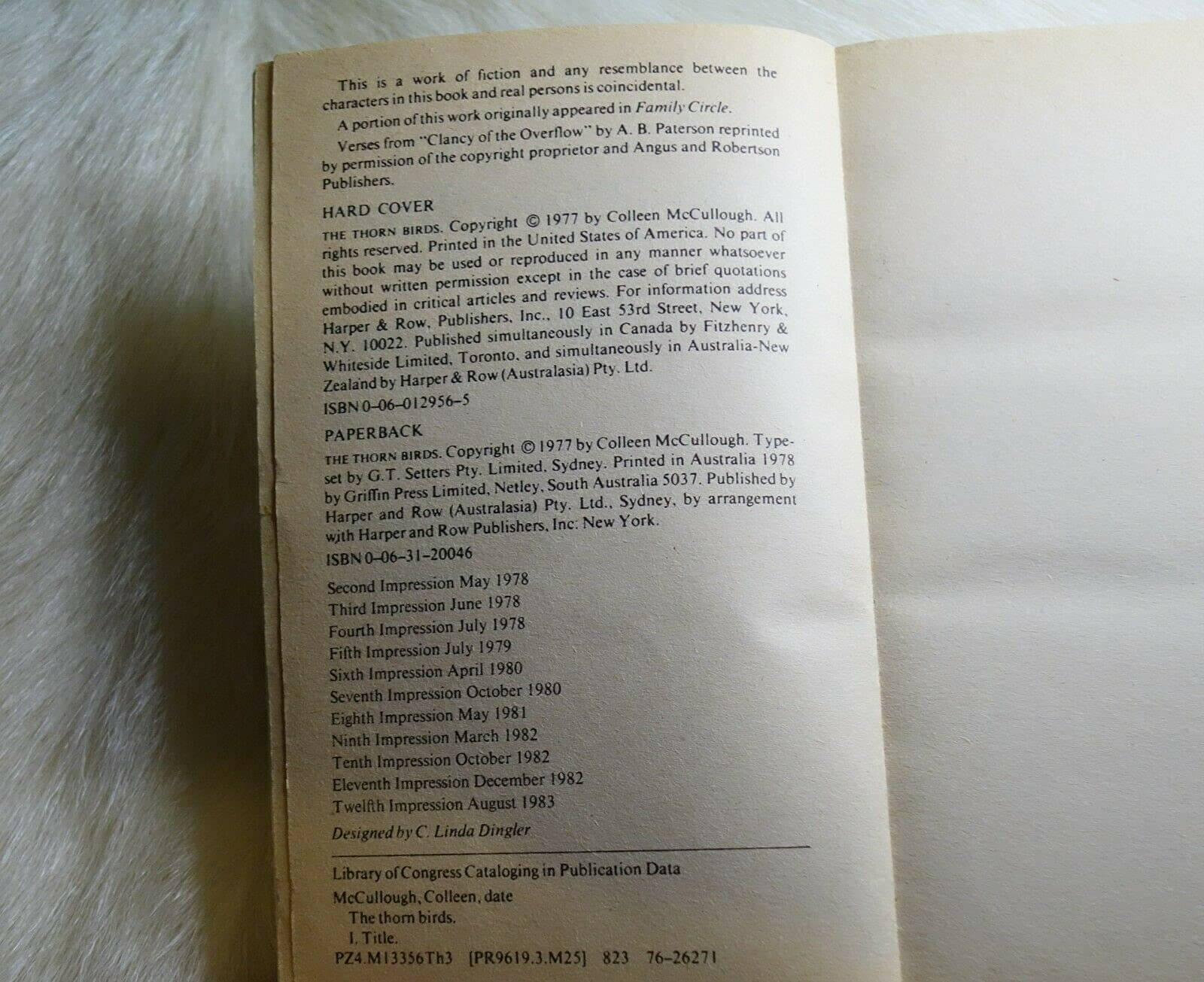 The Thorn Birds used book depot