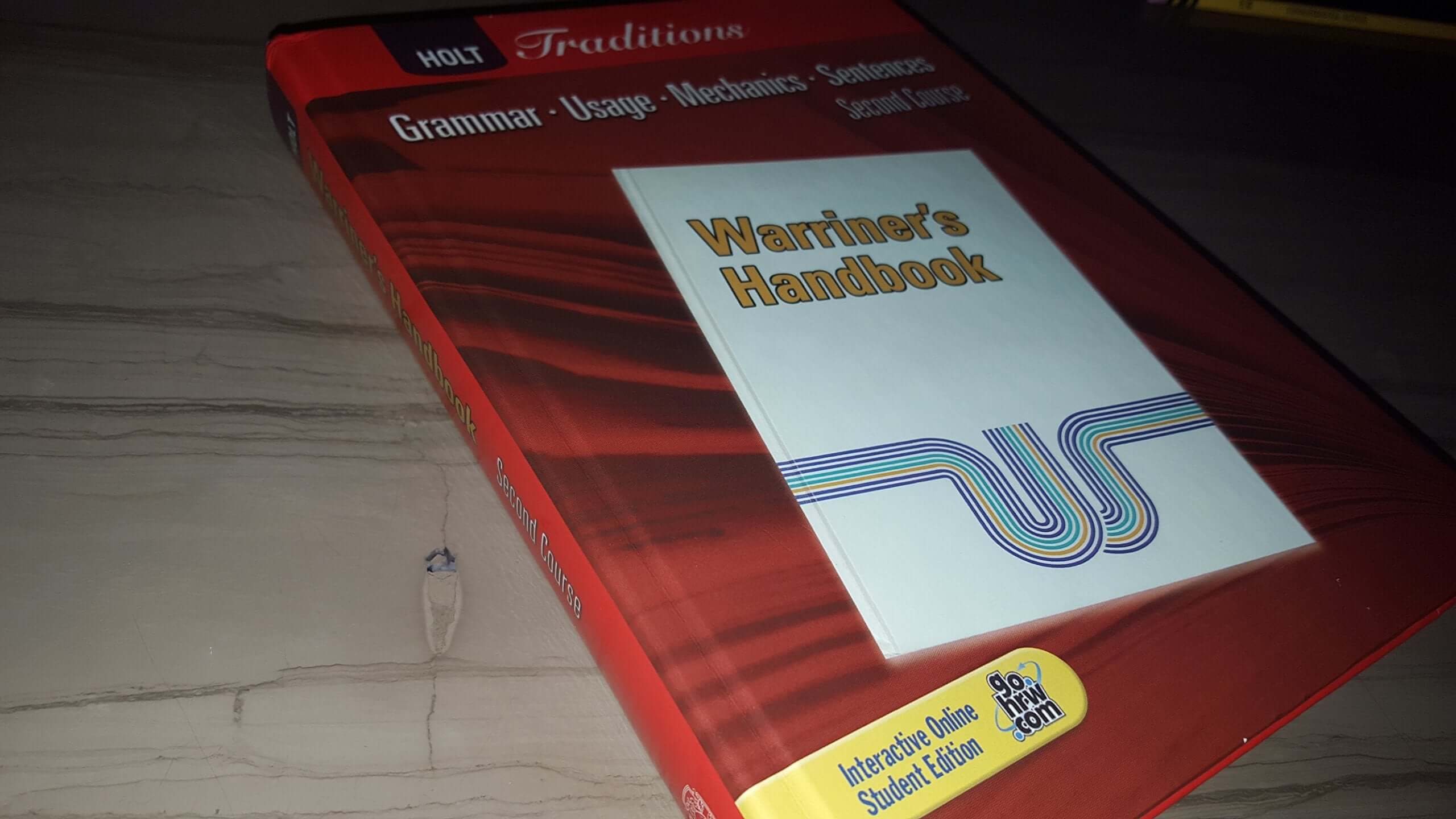 Warriner's Handbook: Second Course: Grammar, Usage, Mechanics, Sentences used book depot