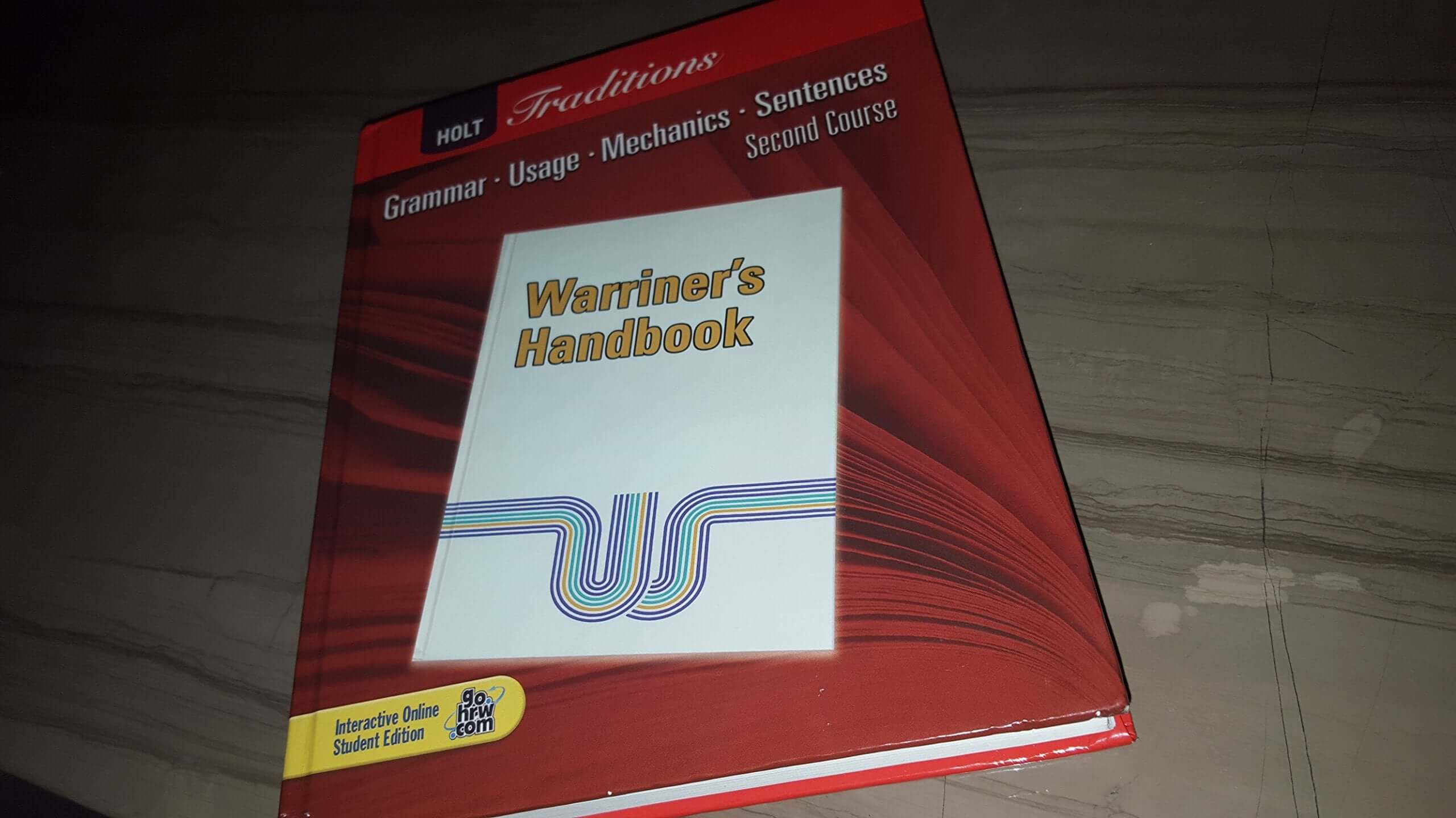 Warriner's Handbook: Second Course: Grammar, Usage, Mechanics, Sentences used book depot