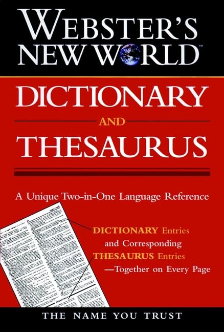 Webster's New World Dictionary and Thesaurus used book depot